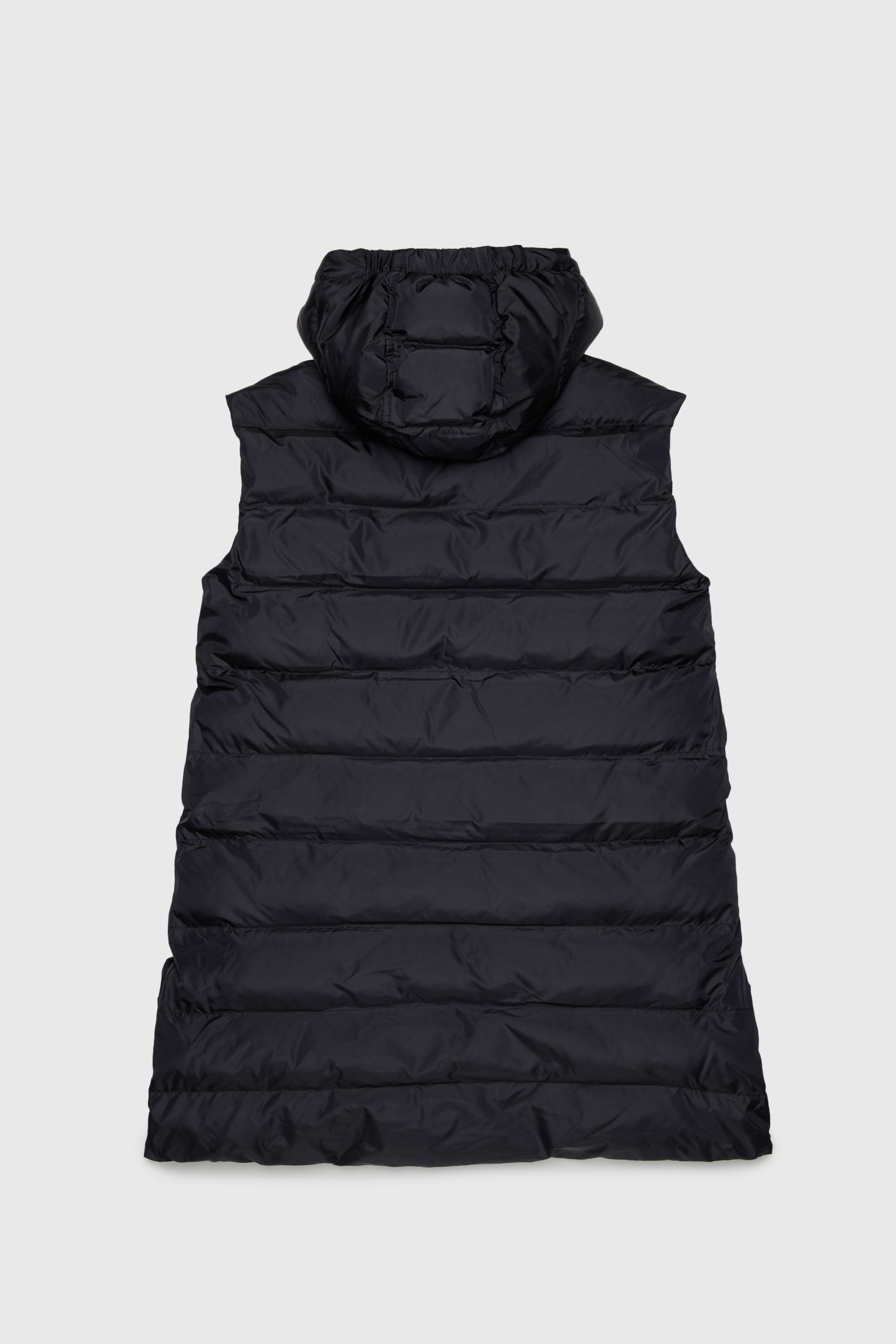 Diesel - JFENNY, Woman's Longline hooded puffer vest in Black - 2