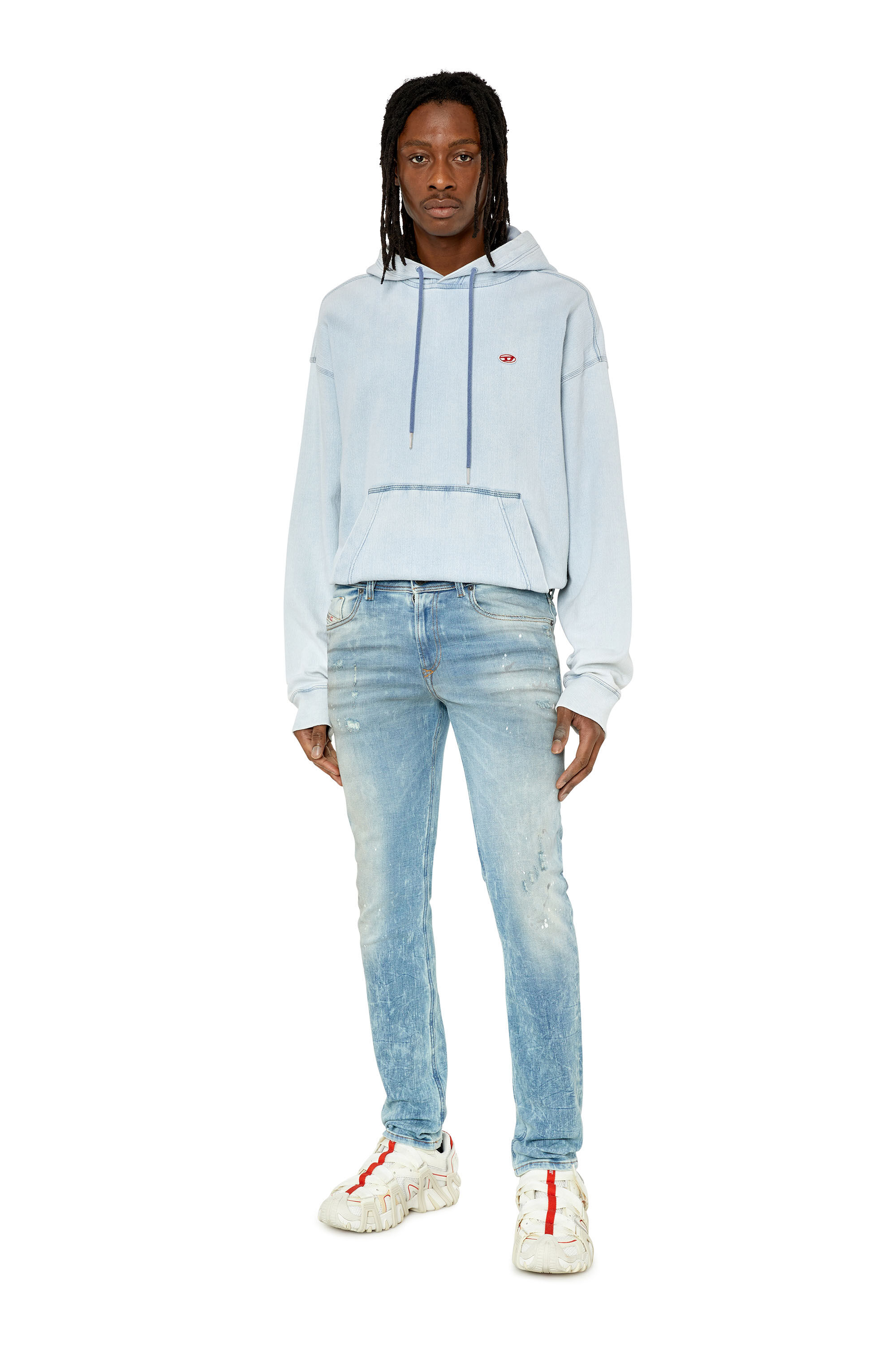 Diesel - 1979 Sleenker 09F08 Skinny Jeans, Light Blue - Image 1