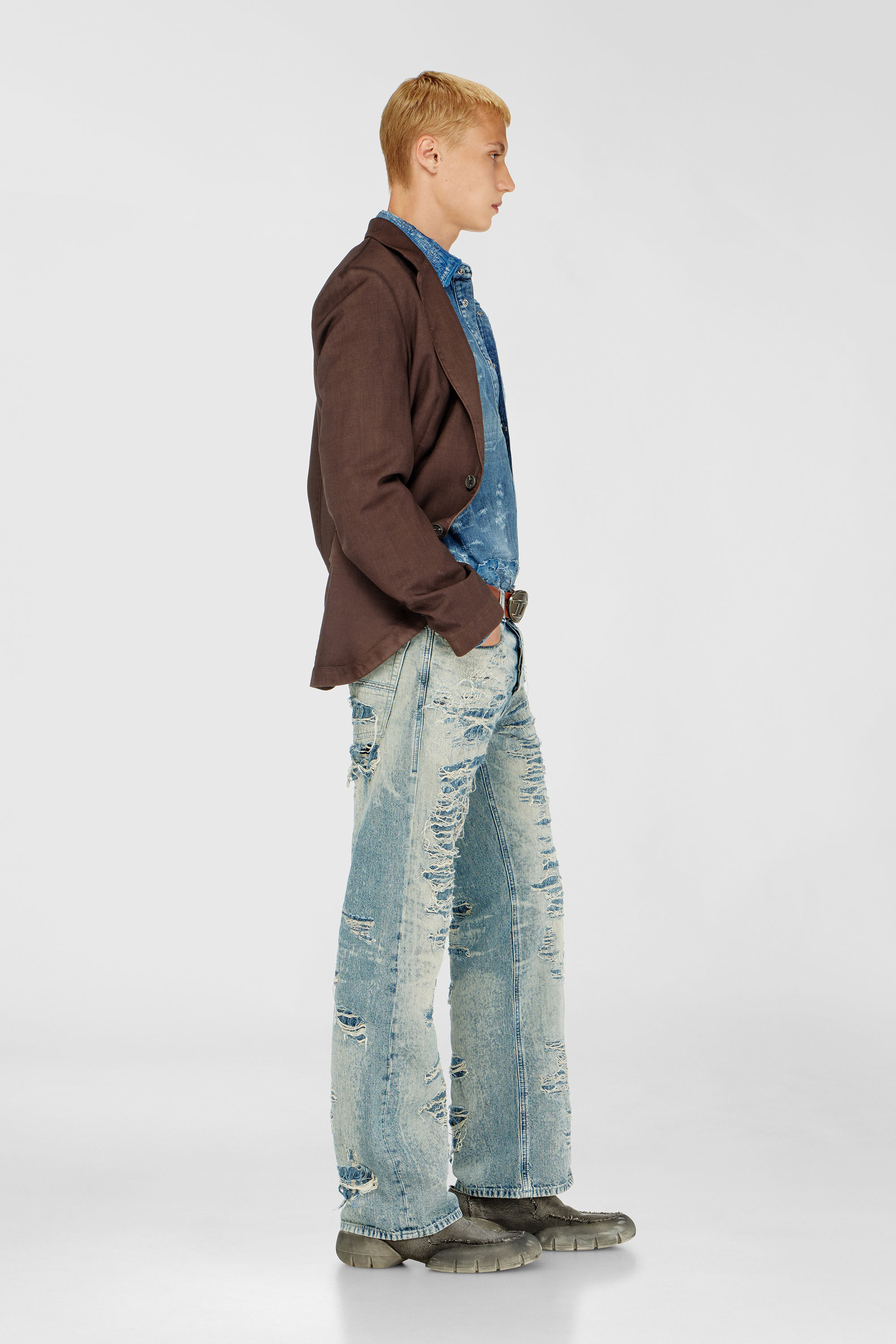 Diesel - Man's Relaxed Jeans 1980 D-Eeper 068YM, Medium blue - 2