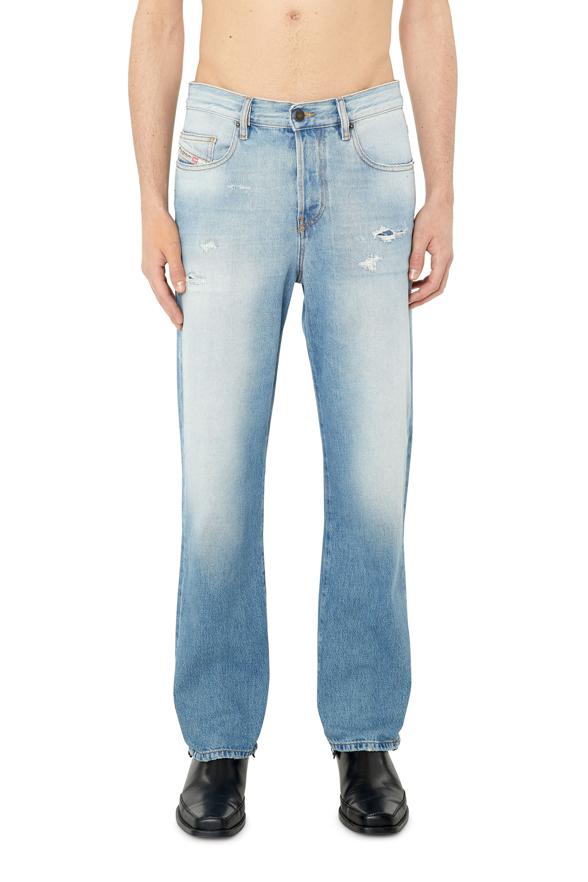 Diesel - 2020 D-Viker E9C15 Straight Jeans, Light Blue - Image 3