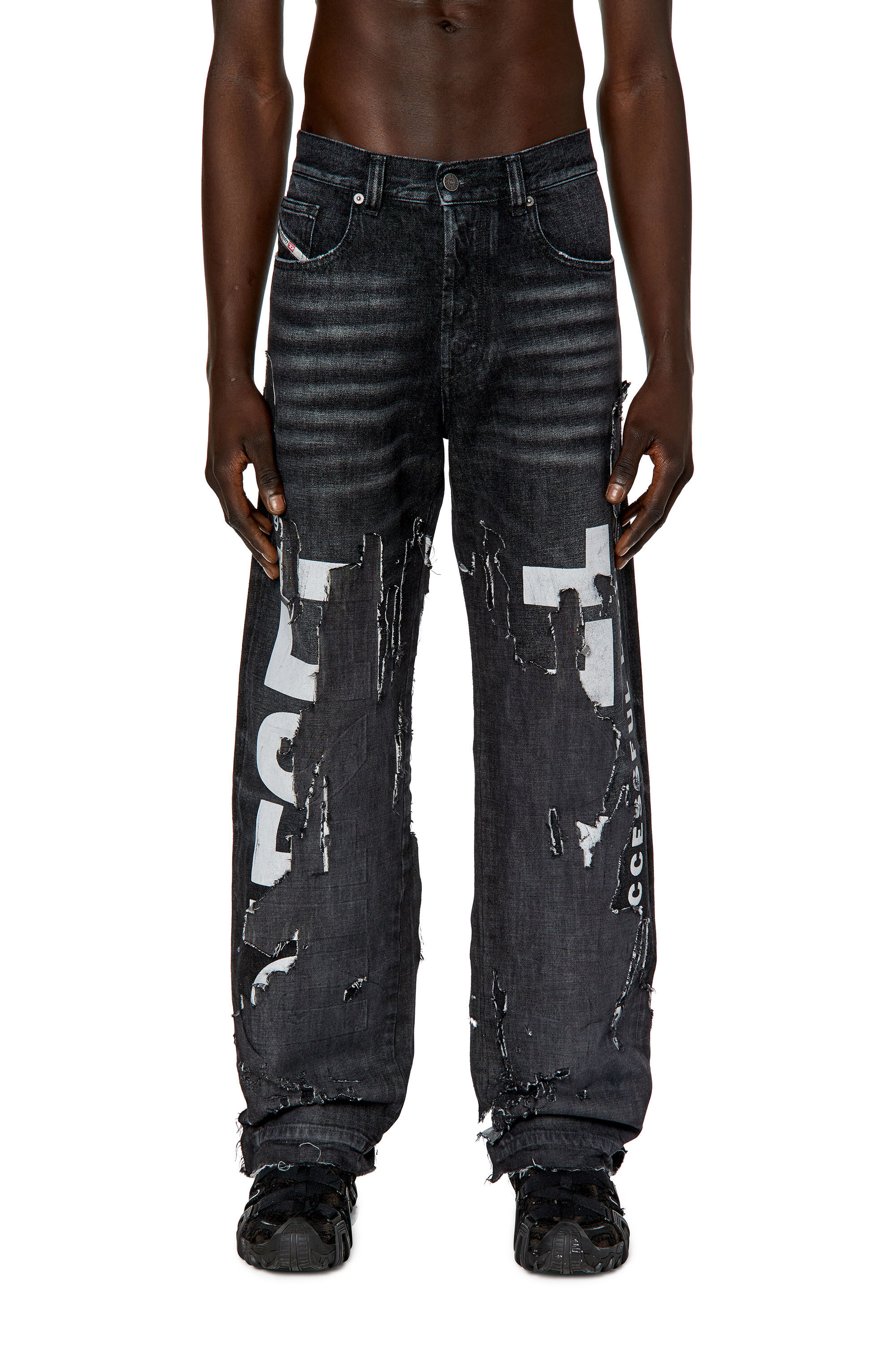 Diesel - 2010 D-Macs 007Q7 Straight Jeans, Black/Dark grey - Image 3