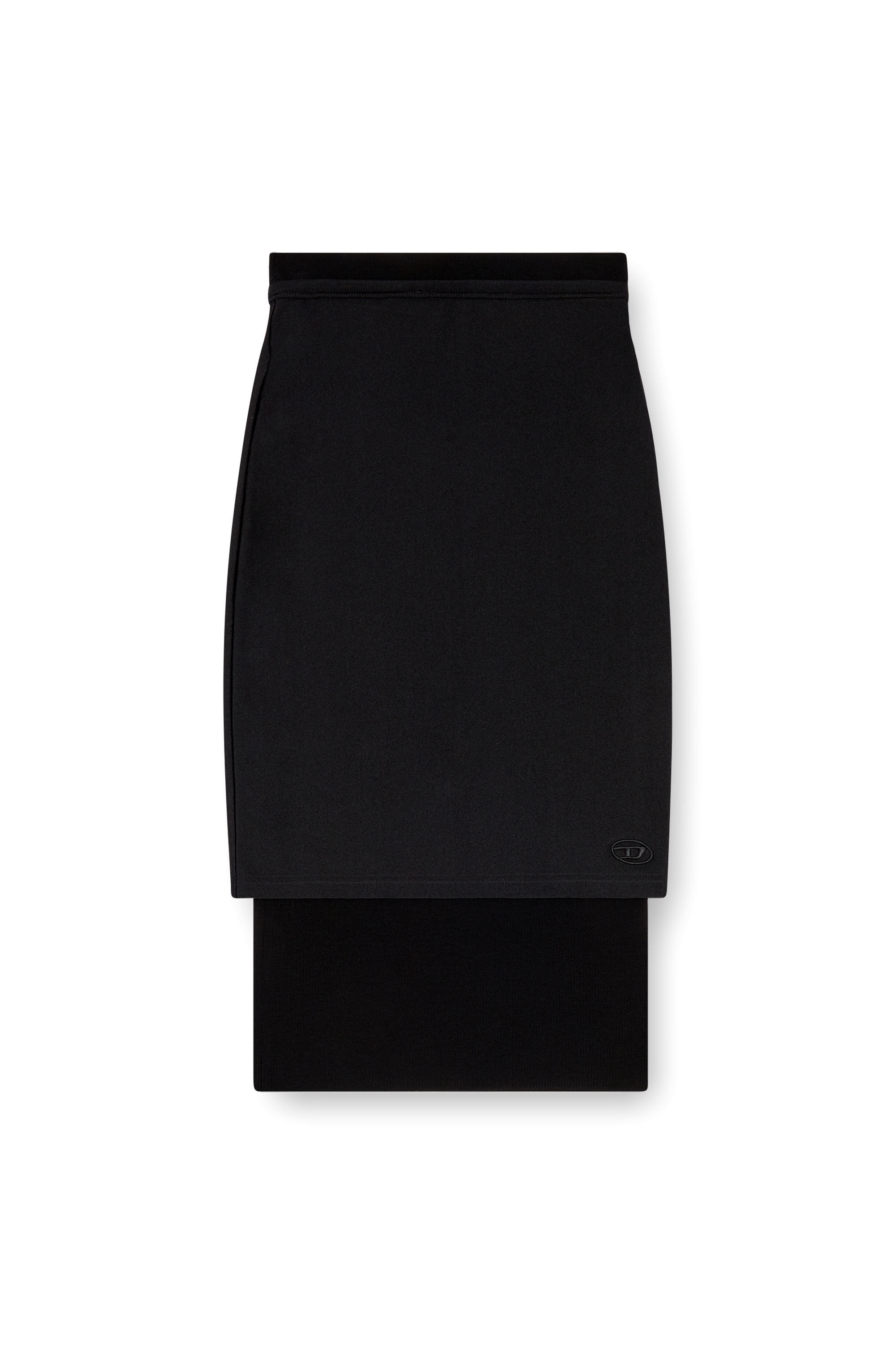 Diesel - M-ROSSY, Woman's Pencil skirt in wool and stretch fabric in Black - 2