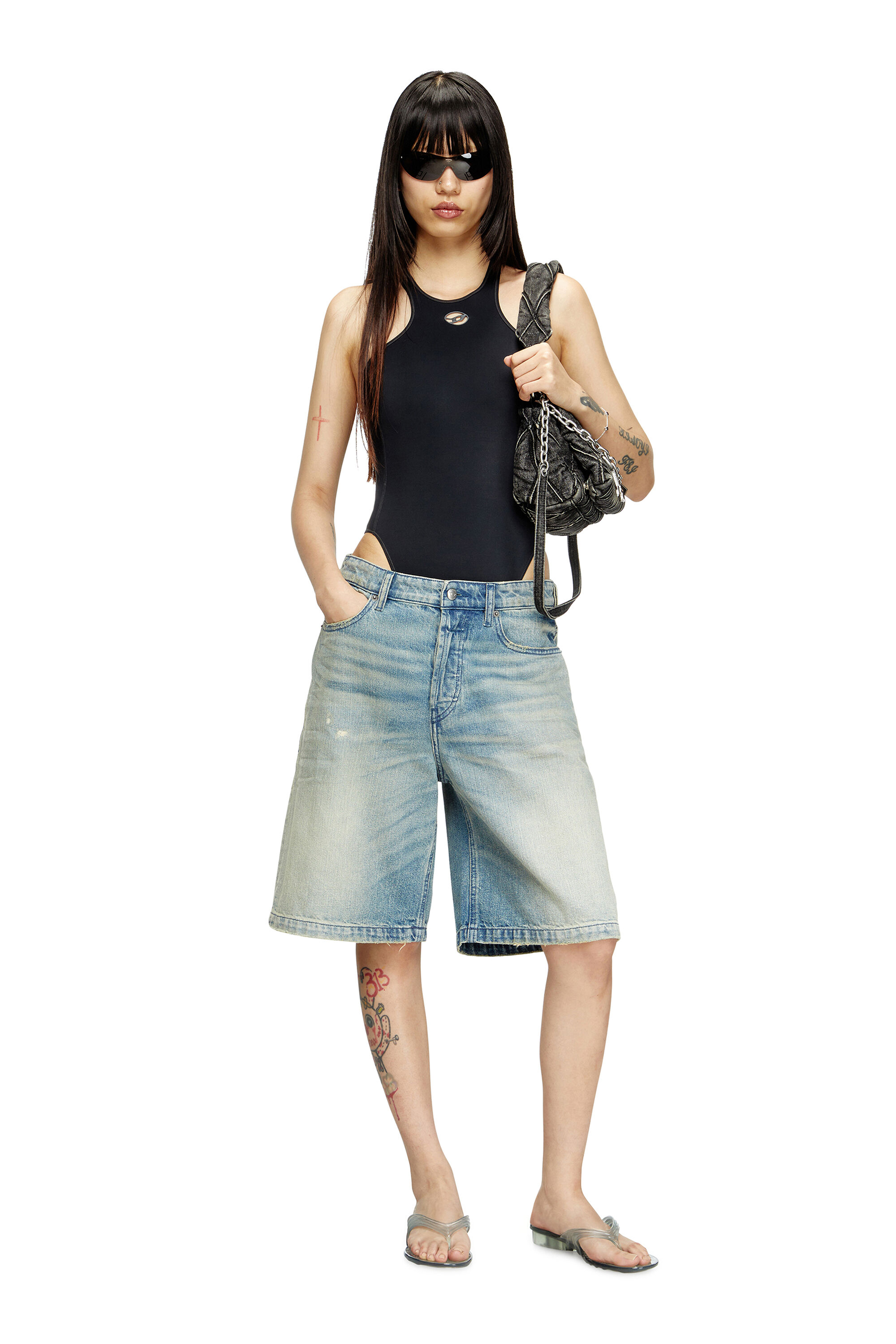 Women's Sculptural flip-flops in Melflex® | Grey | Diesel