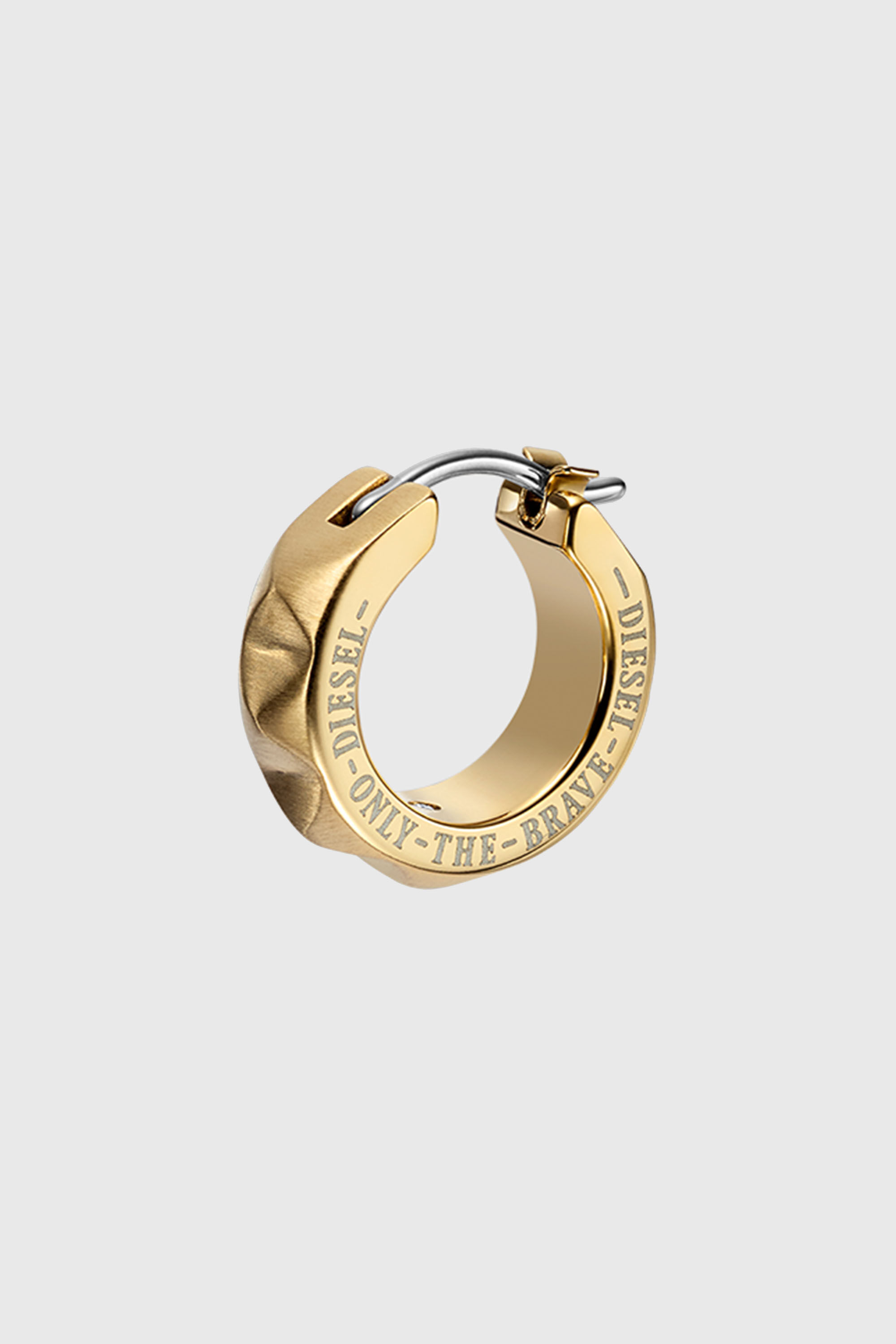 Diesel - DX1417, Unisex's Gold-Tone Stainless Steel single hoop earring in Gold - 1