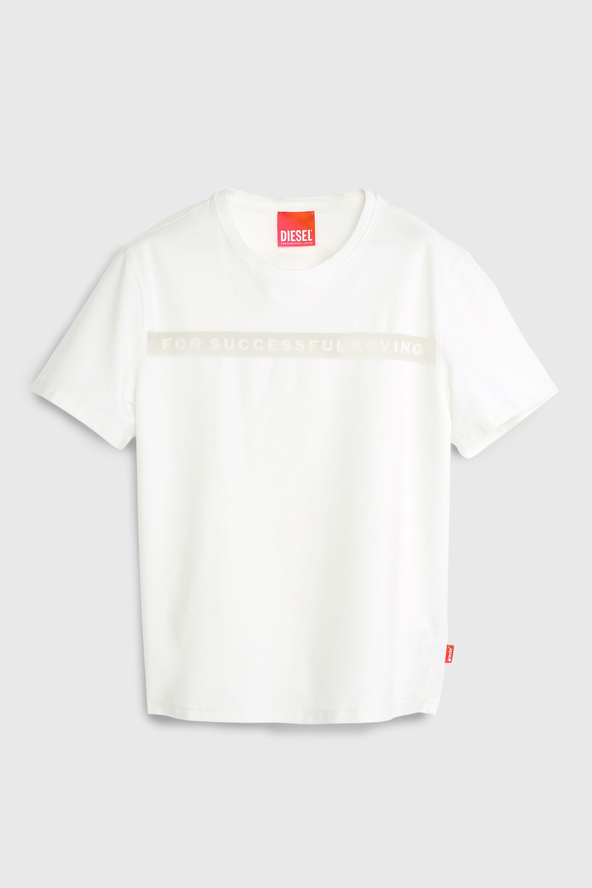 Diesel - PR-T-NOTS-CHI-R, Unisex's T-shirt with For Successful Loving logo in White - 2