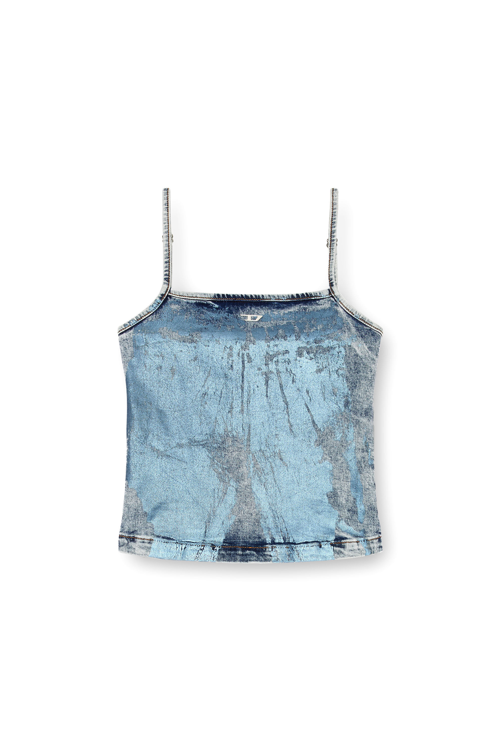 Diesel - DE-ILA-S, Woman's Strappy top in pop-colour denim in Light Blue - 2