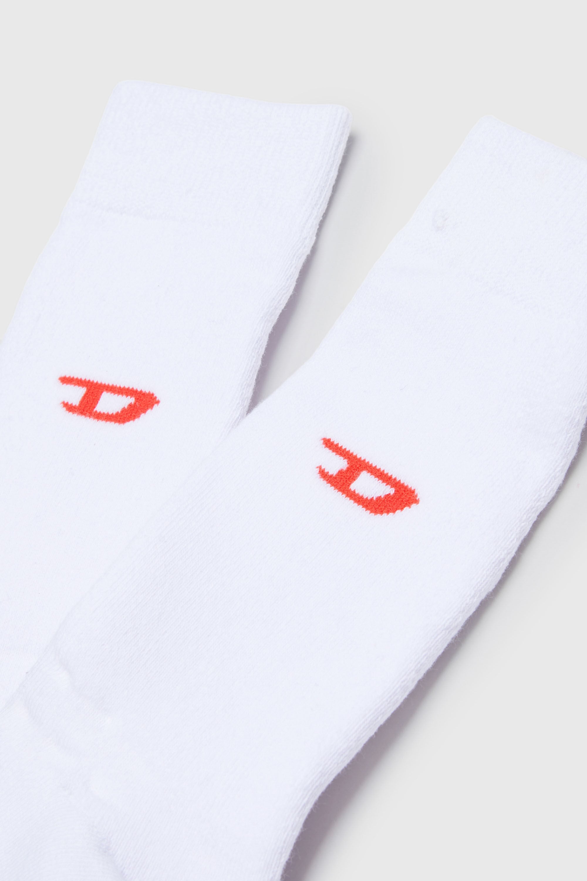 Diesel - ZSENDYBIPACK, Man's Two-pack cotton socks with logo details in White/Green - 3