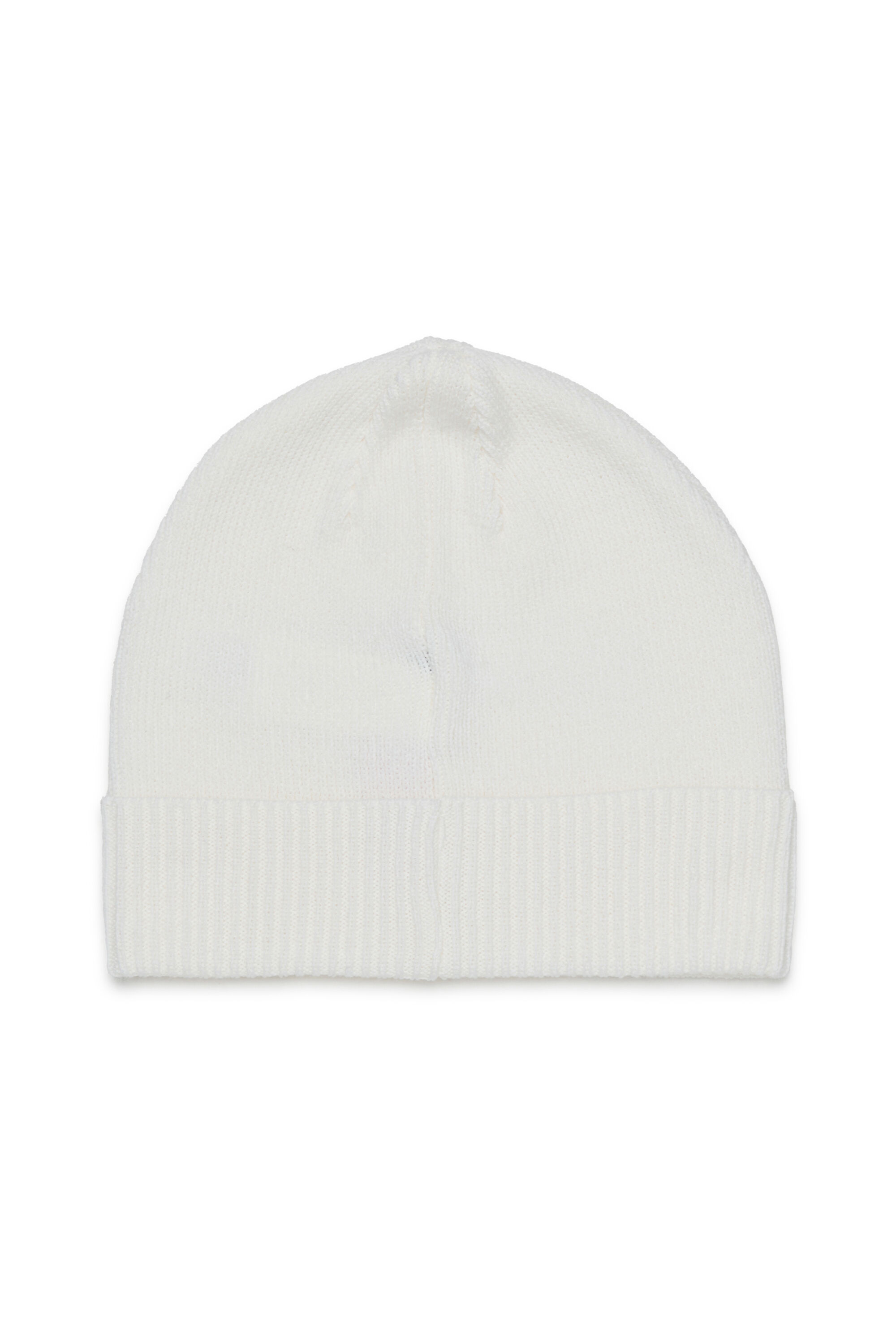 Diesel - FBAND, Unisex's Wool-blend beanie with logo in White - 2
