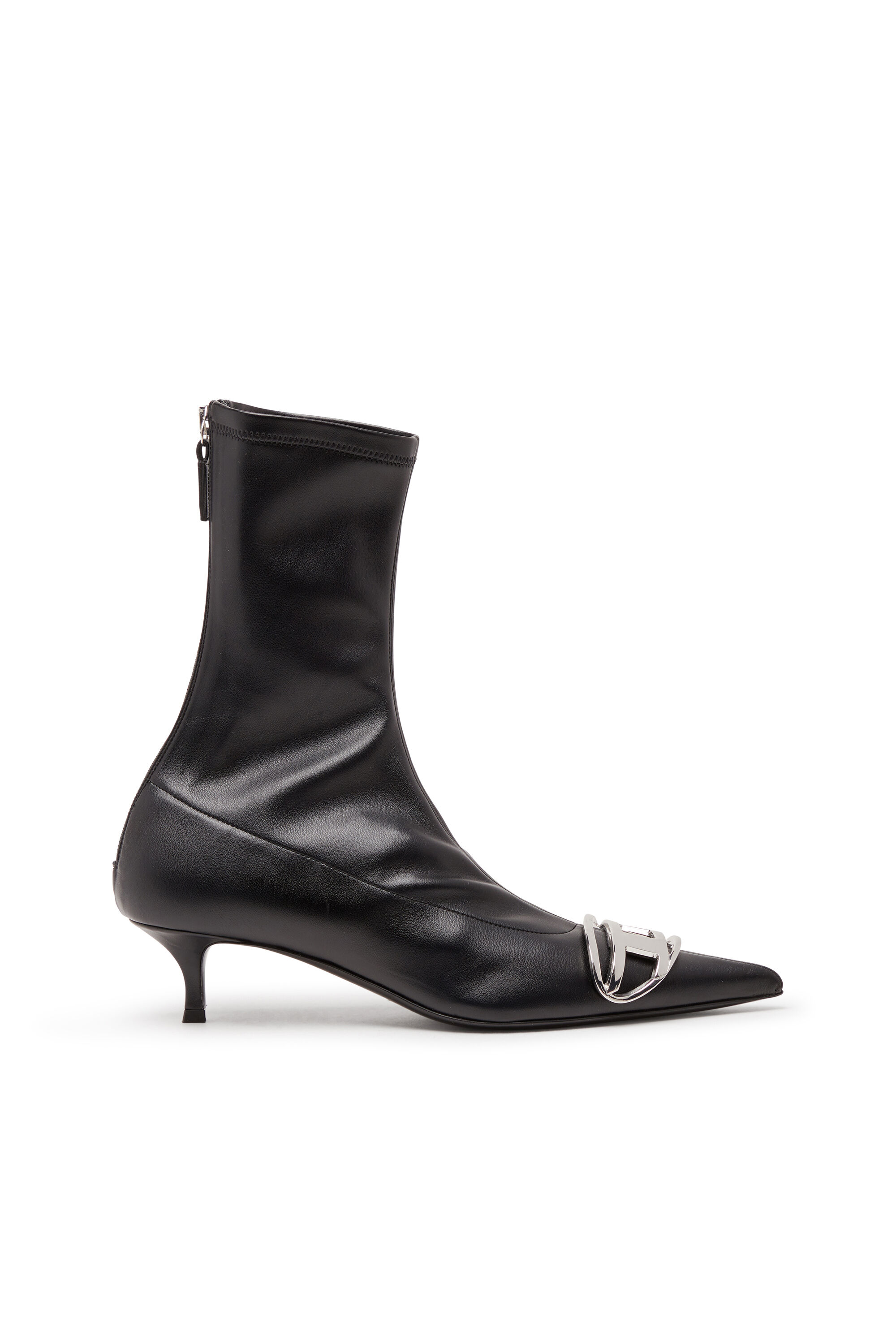 Women s D Venus Sock boot with Oval D plaque Black Diesel