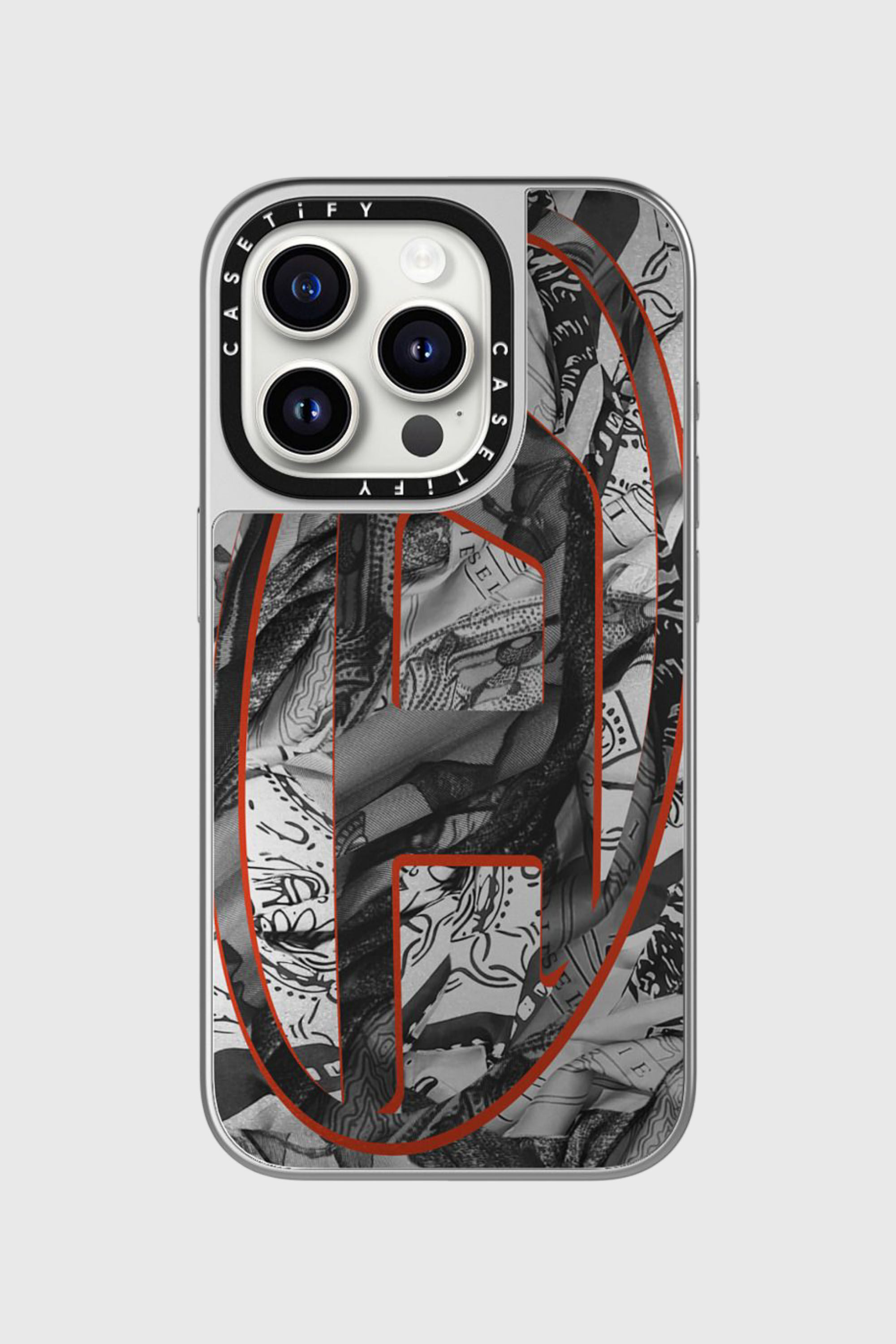 Diesel - 60336 CASETIFY MOULDED CASE, Unisex's Magsafe Bandana Case iPhone 15 Pro in Multicolor/Black - 5