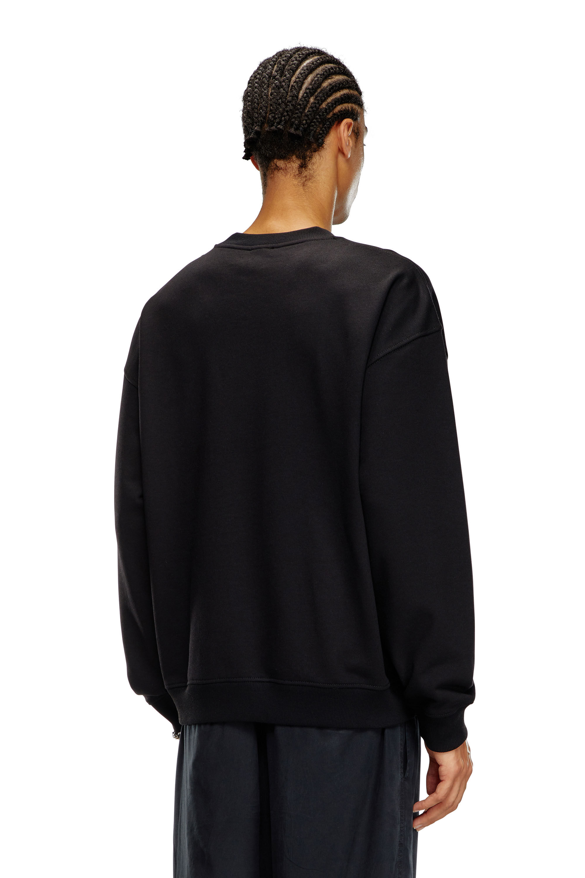 Diesel - S-BOXT-OD, Man's Sweatshirt with cut-out Oval D logo in Black - 4