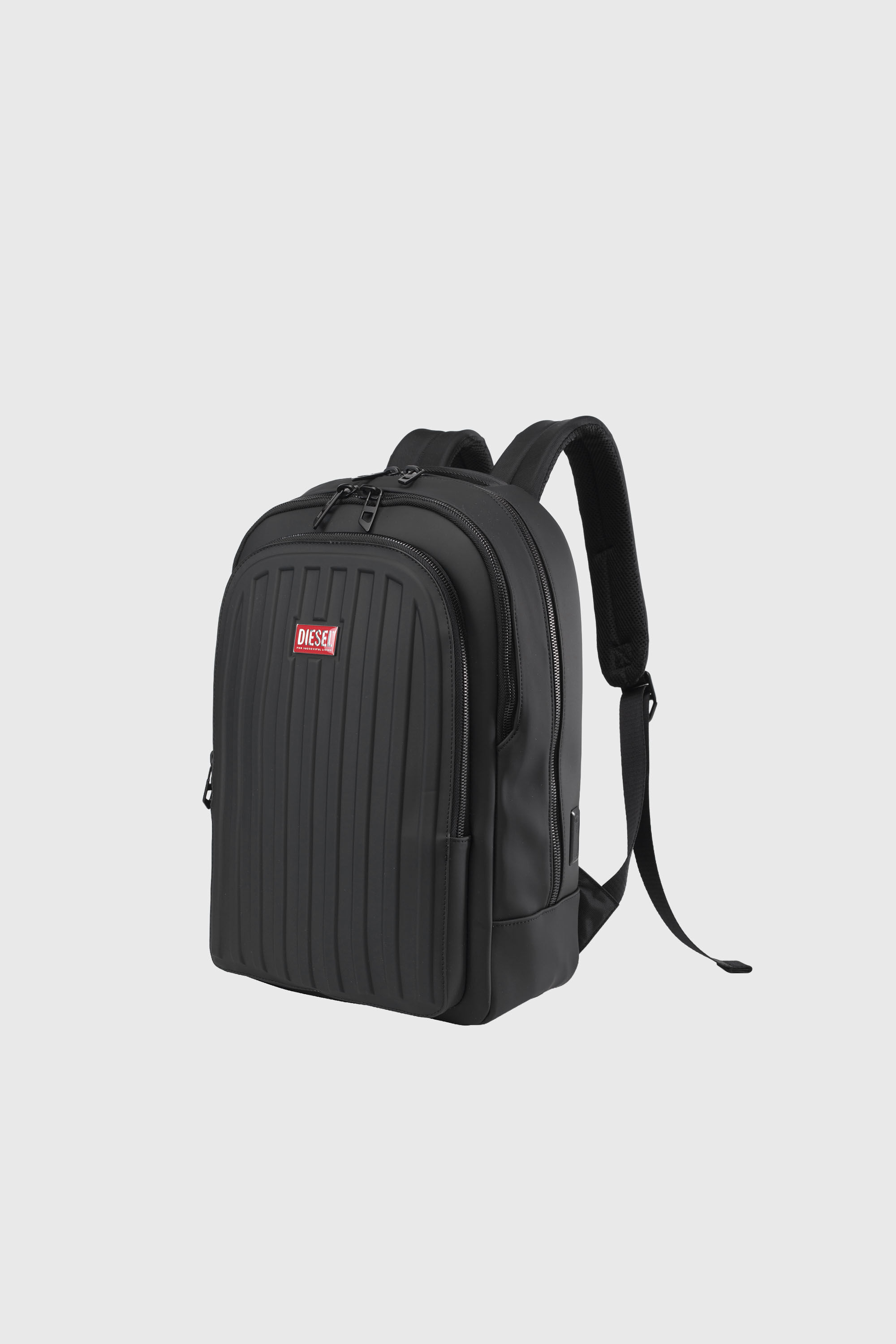 Diesel - DIESEL ALUMINUM BACKPACK DSB003, Unisex's Functional business backpack in Black - 5