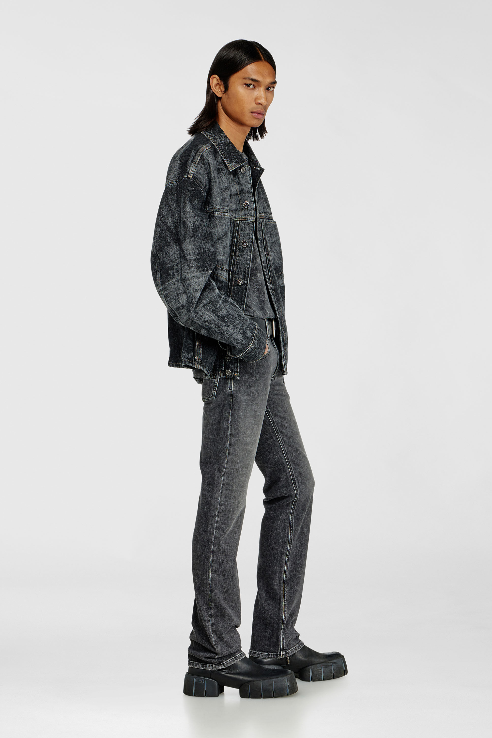 Diesel - Man's Regular Jeans 1985 Larkee 0HDBD, Black/Dark grey - 2