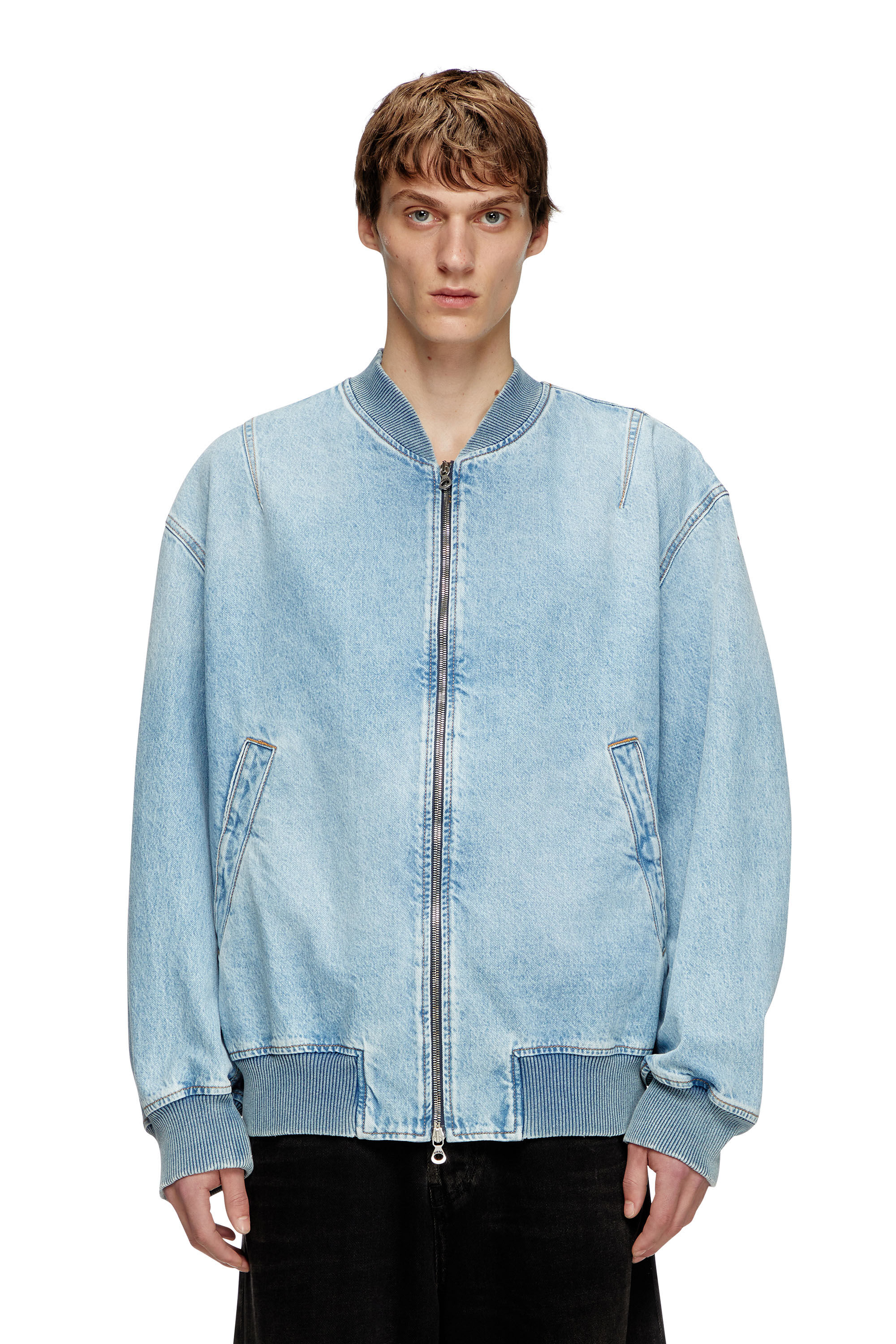 Blue jean sale bomber jacket