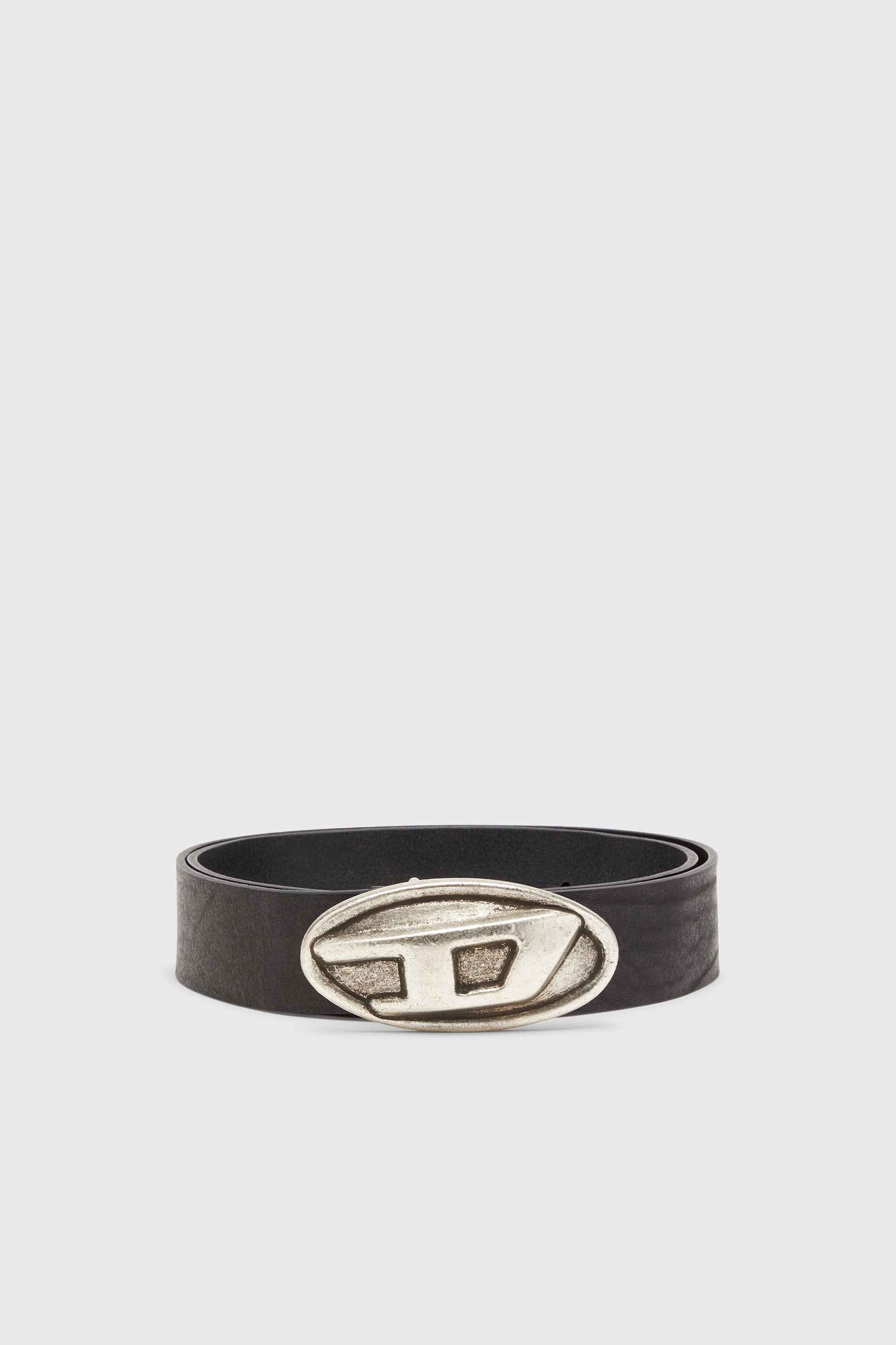 Diesel - B-DOUBLE D, Man's 4 cm belt with Oval D buckle in Black - 1
