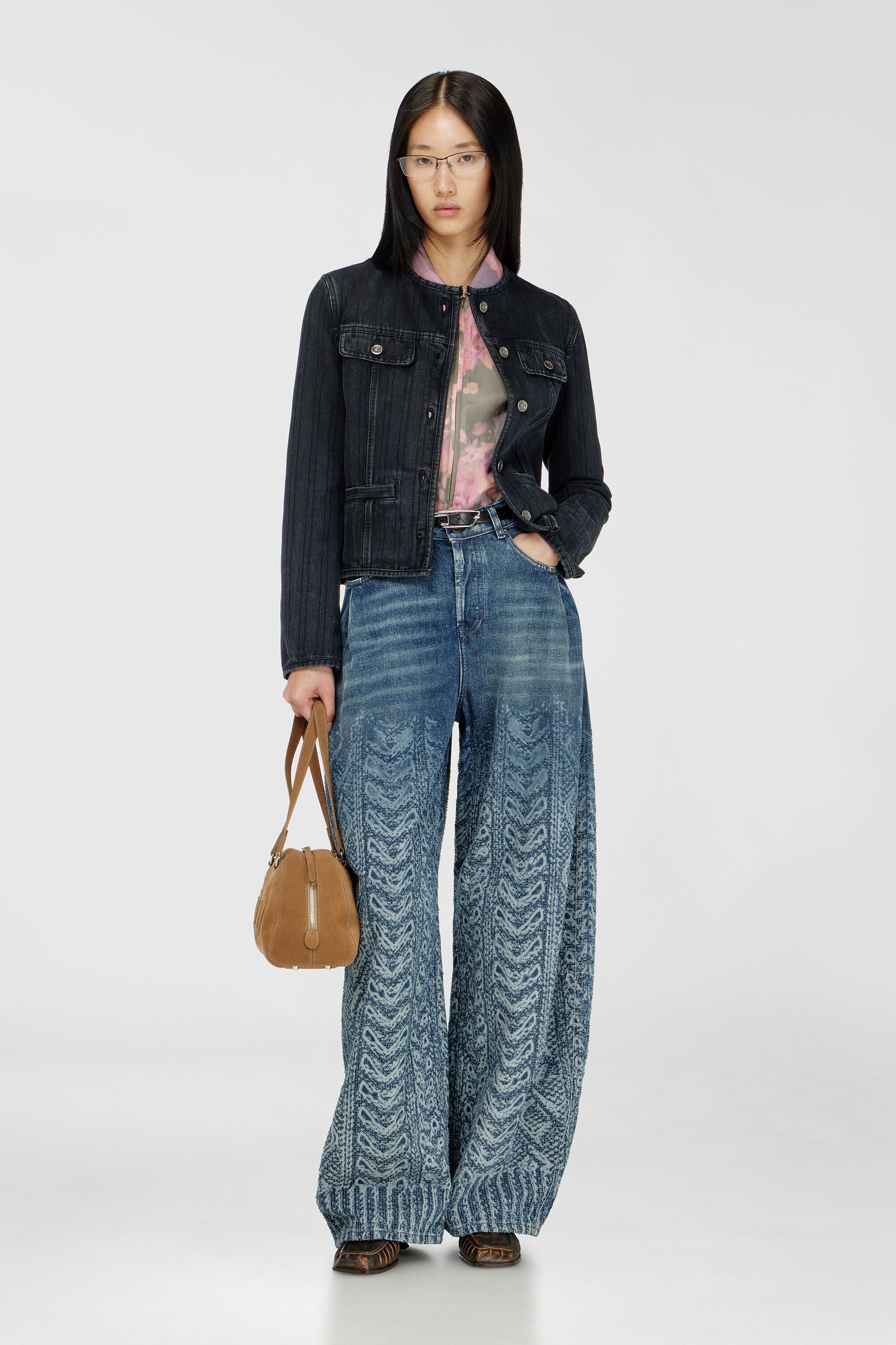 Diesel - Woman's Relaxed Jeans 1987 D-Khelz 007EV, Dark Blue - 1