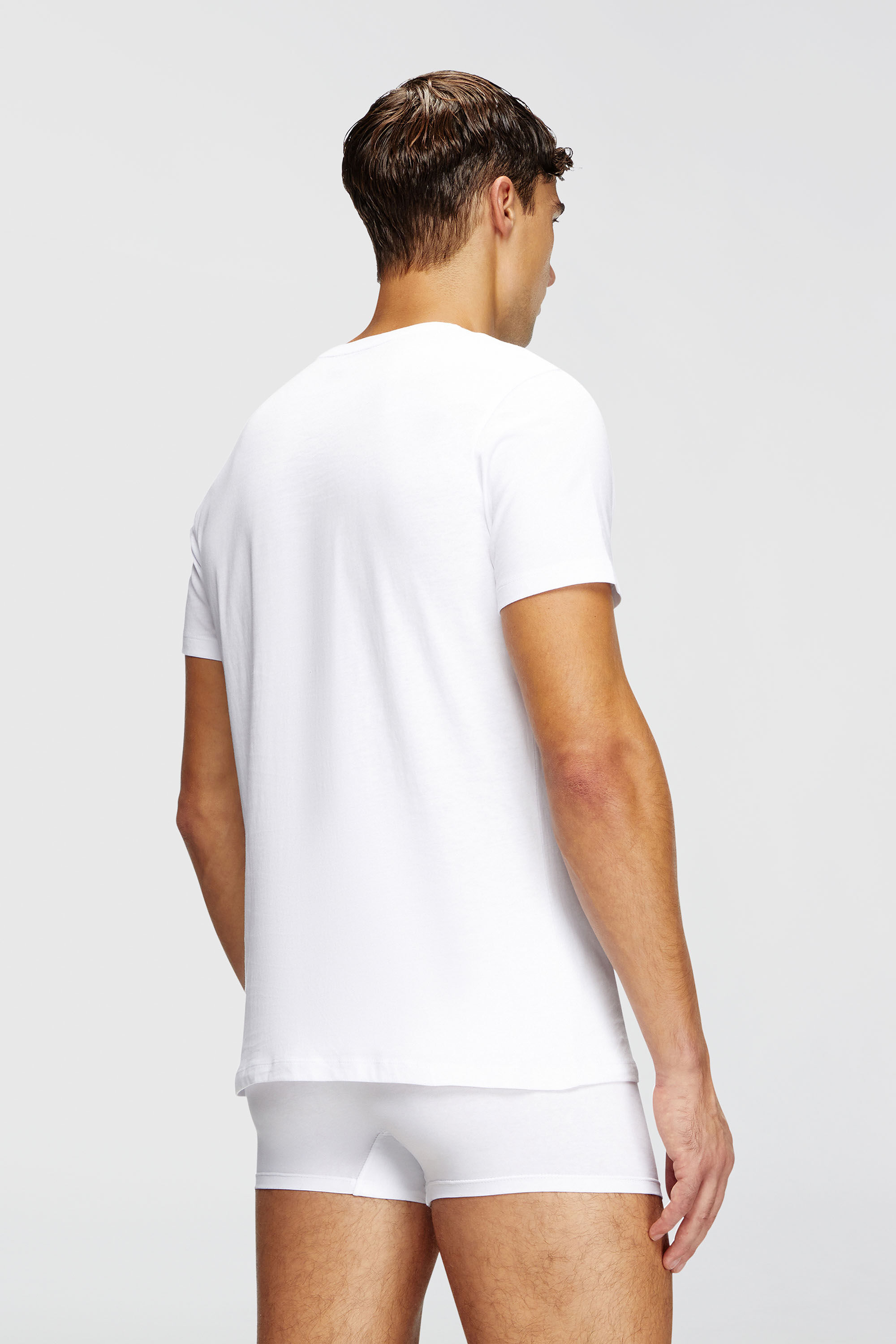 Diesel - MICHAEL-D-BOX-3PACK, Man's Three-pack of V-neck T-shirts in White - 4