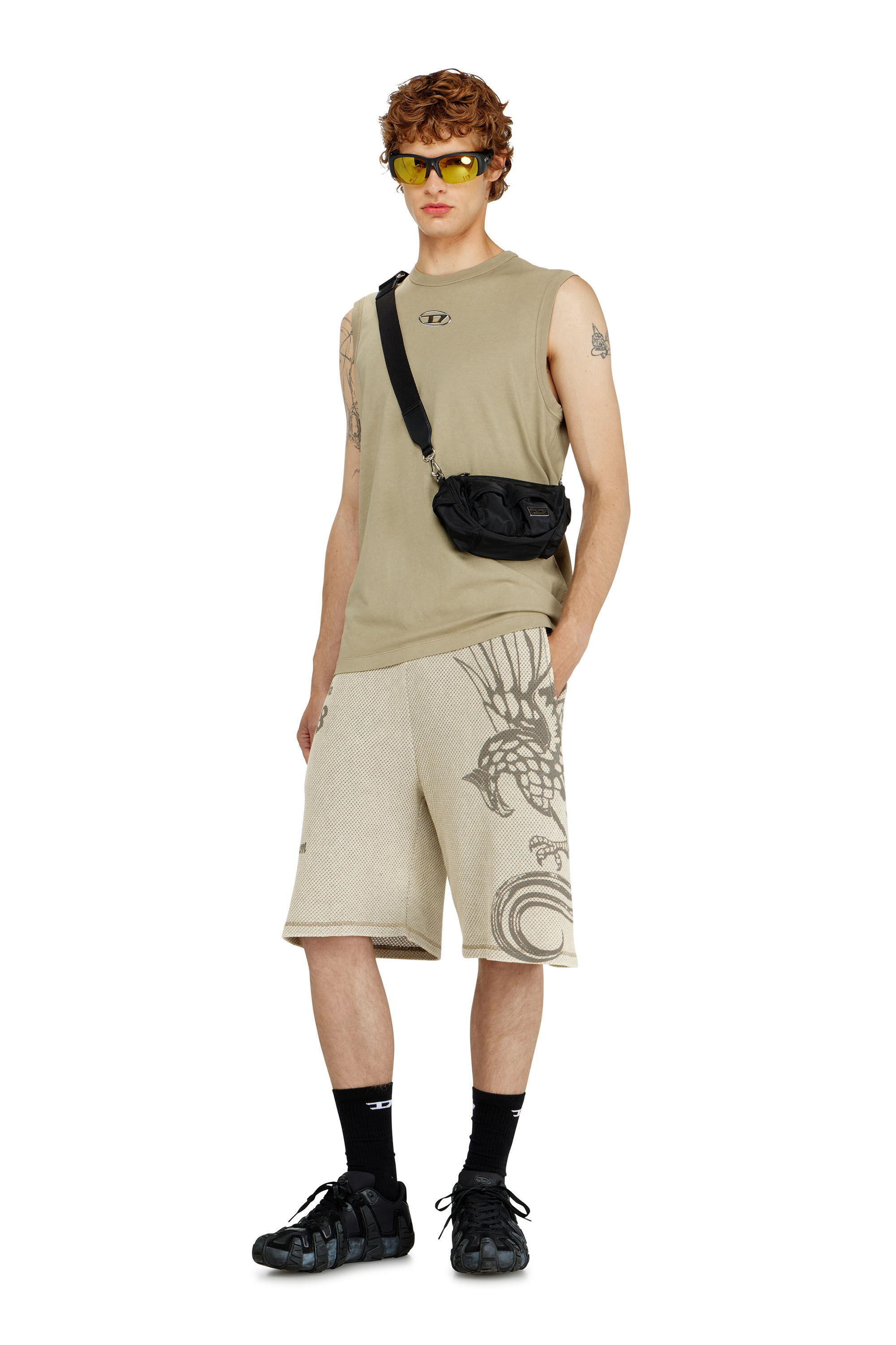 Diesel - MULTI-PKTS CROSSBODY XS X, Unisex's Multi-Pkts - Small multipocket bag in utilitarian shell in Black - 1