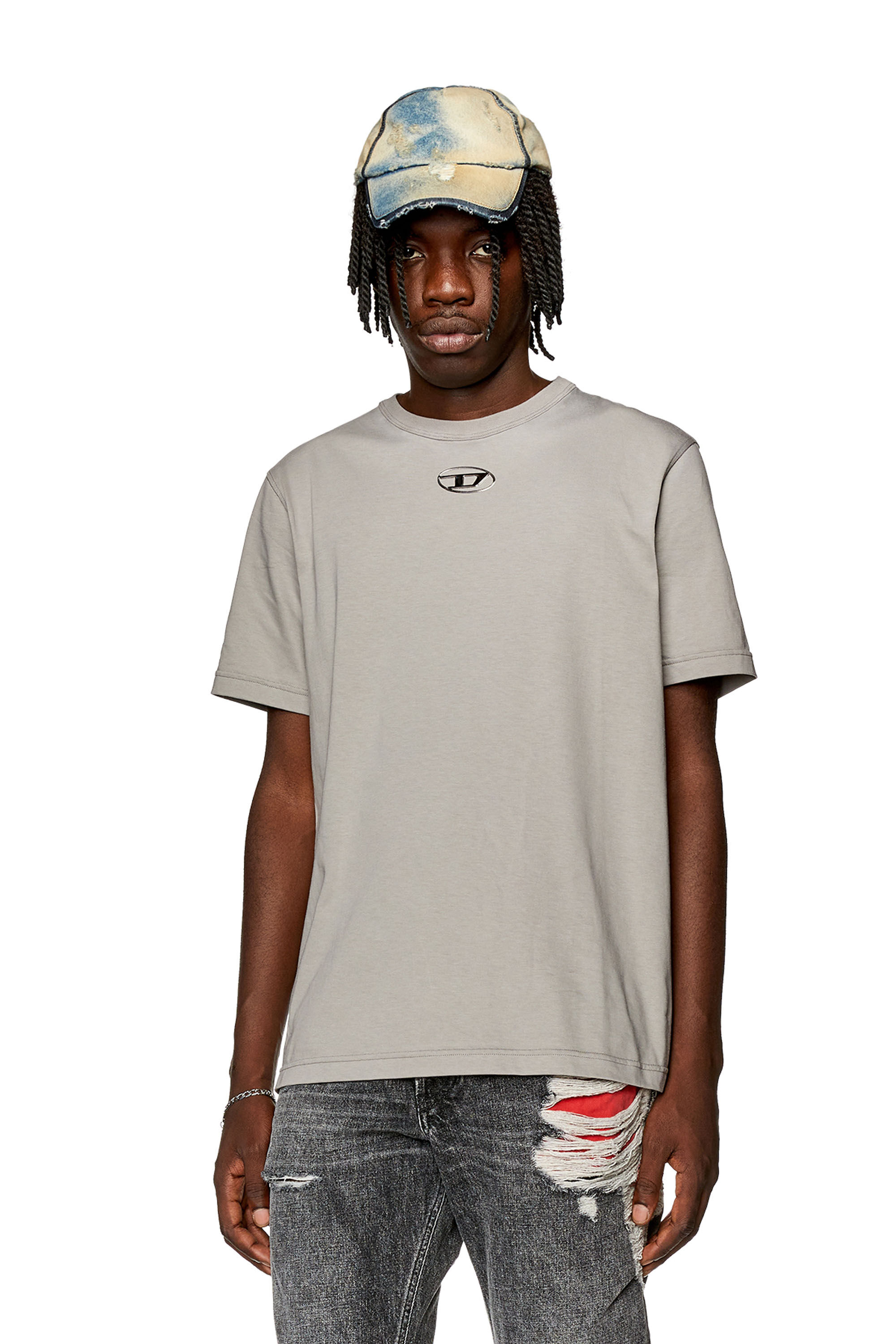 Diesel - T-JUST-OD, Light Grey - Image 3