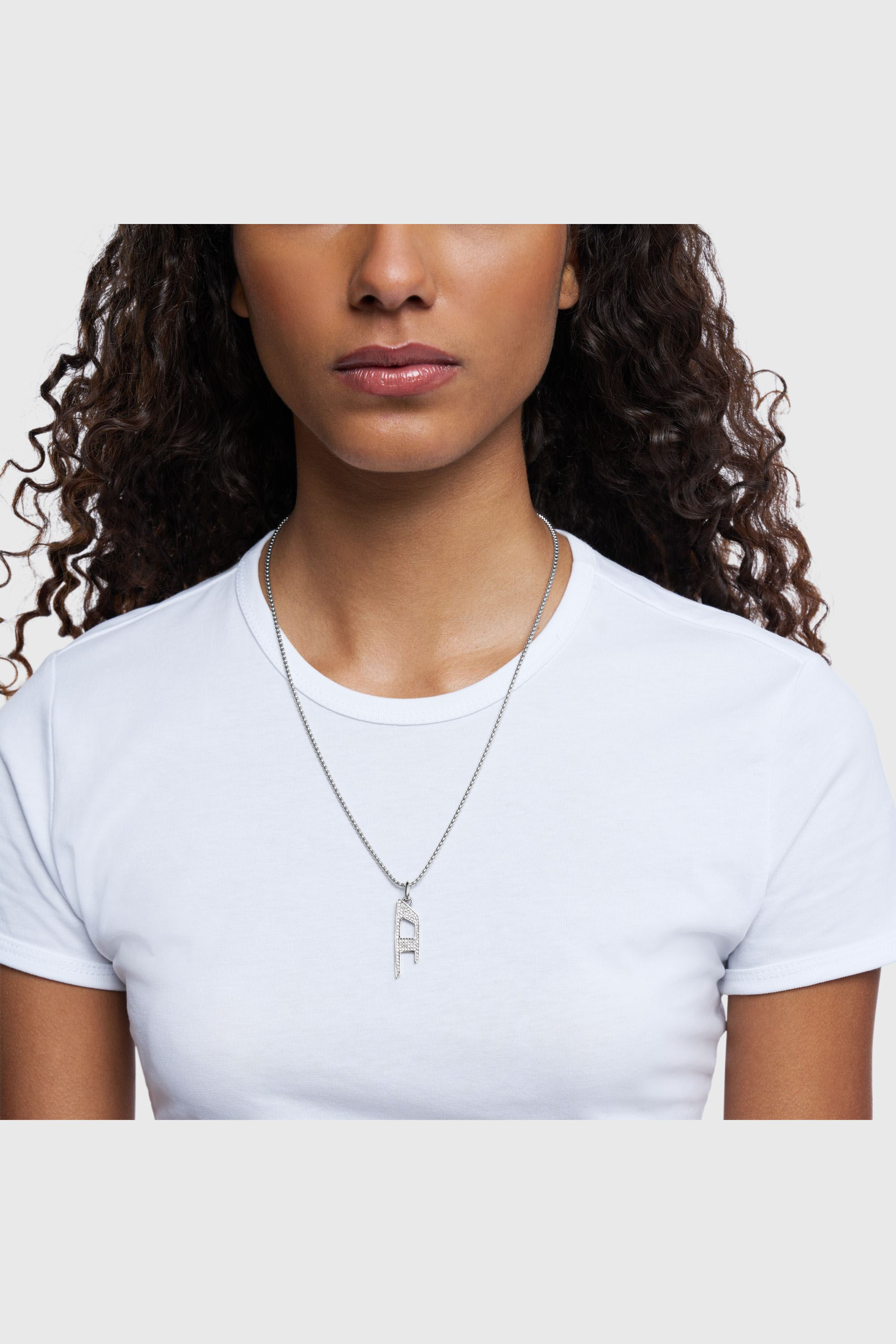 Diesel - DX1624040 JEWELLERY, Unisex's Stainless steel glitz pendant necklace in Silver - 3