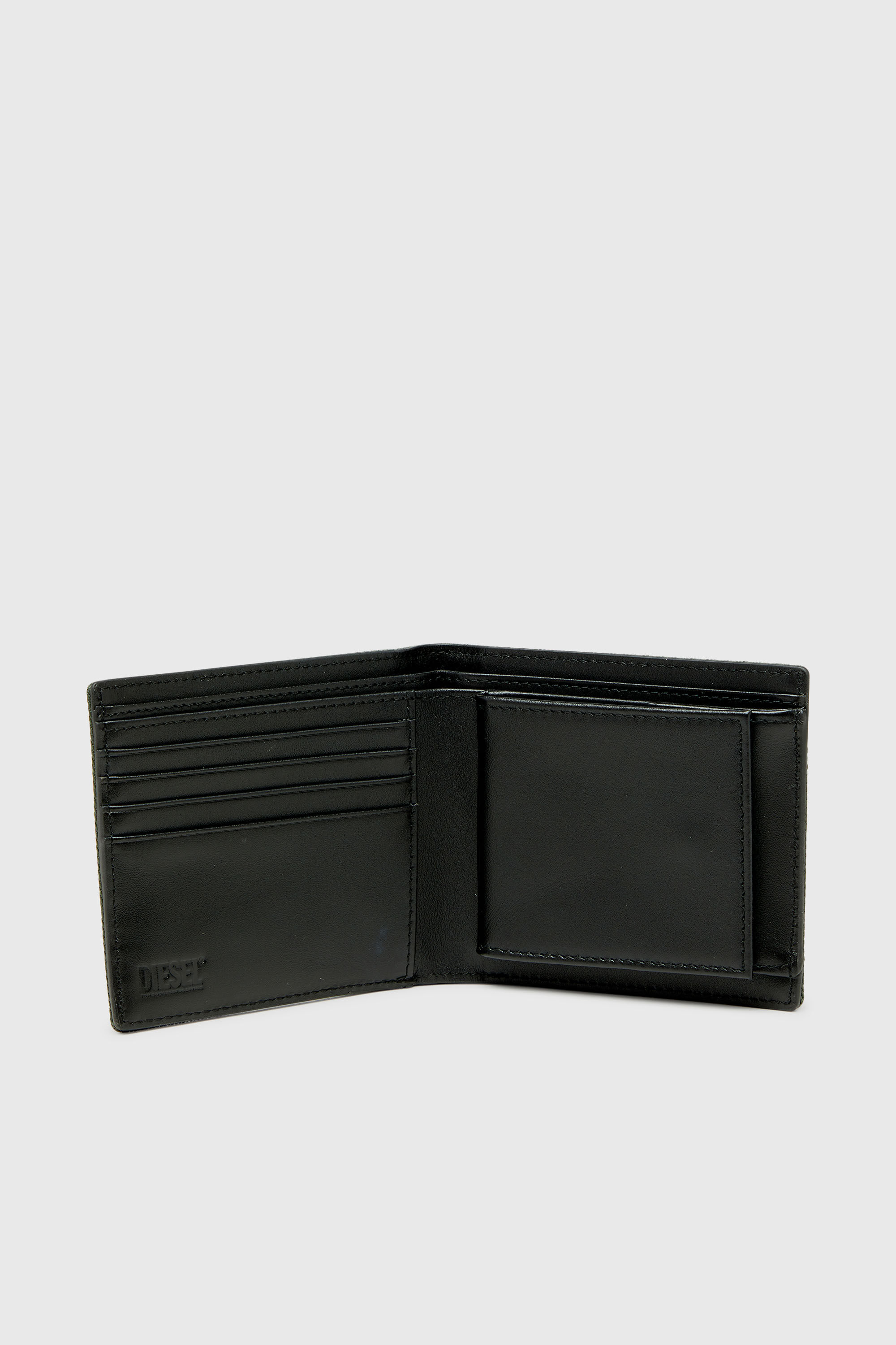 Diesel - D-PACK BI FOLD COIN 3D, Man's Small bi-fold with Diesel patch in Green - 3