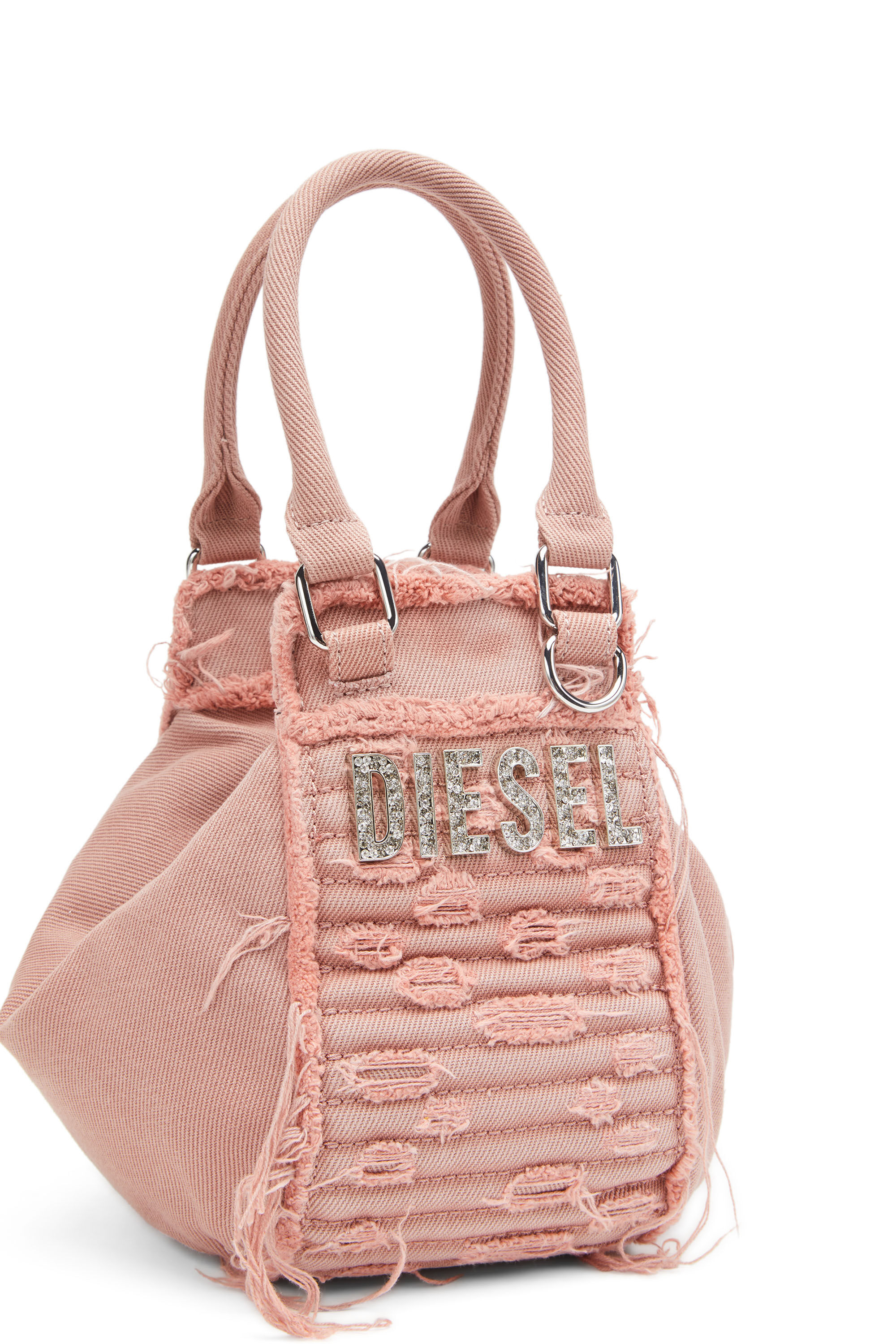 D-VINA-C XS Woman: Slouchy canvas mini bag with crystals | Diesel