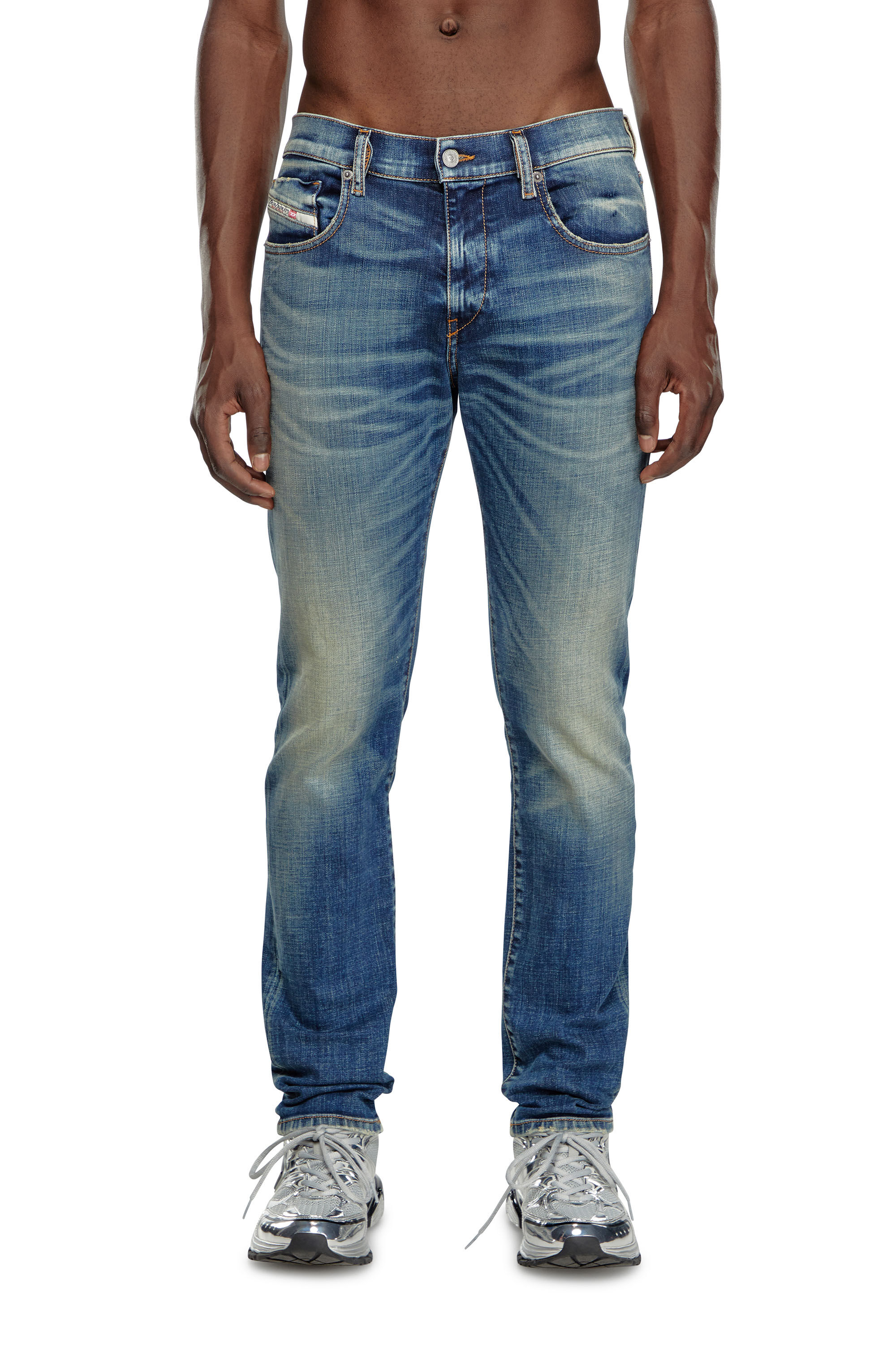 Diesel - Man's Slim Jeans 2019 D-Strukt 09J50, Medium blue - 3