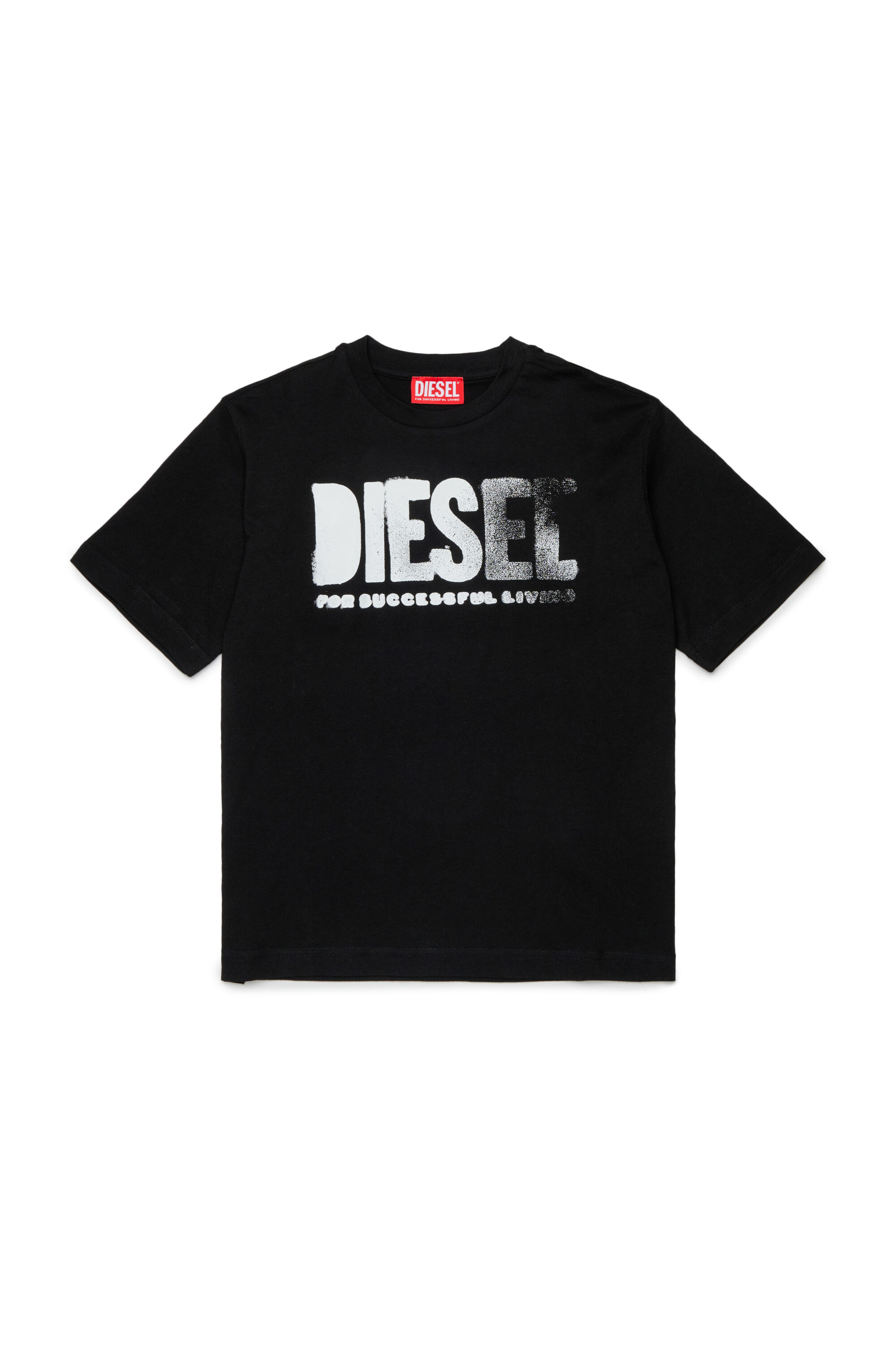 Diesel - THIDE OVER, Man's T-shirt with gradient print in Black - 1