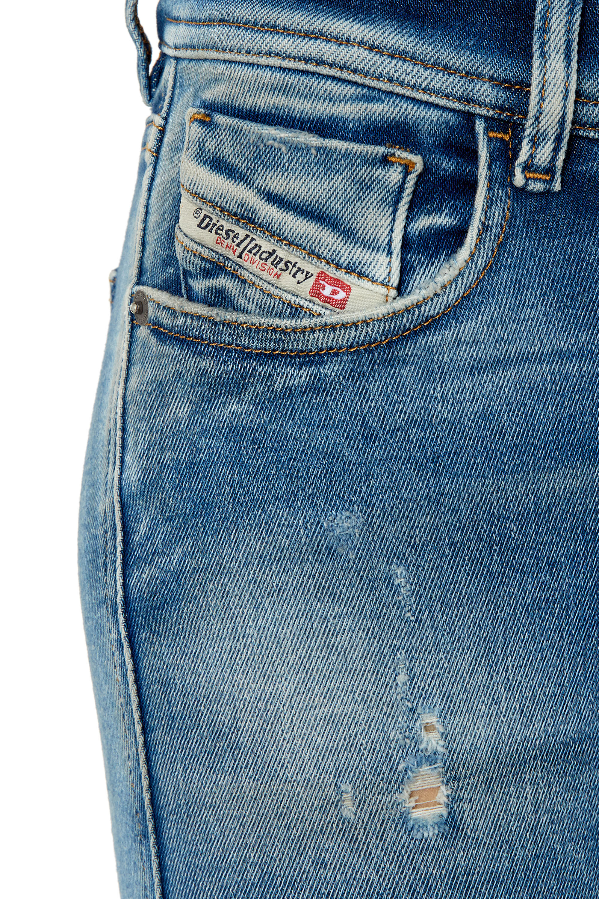 Diesel - Super skinny Jeans 2017 Slandy 09E91, Light Blue - Image 5