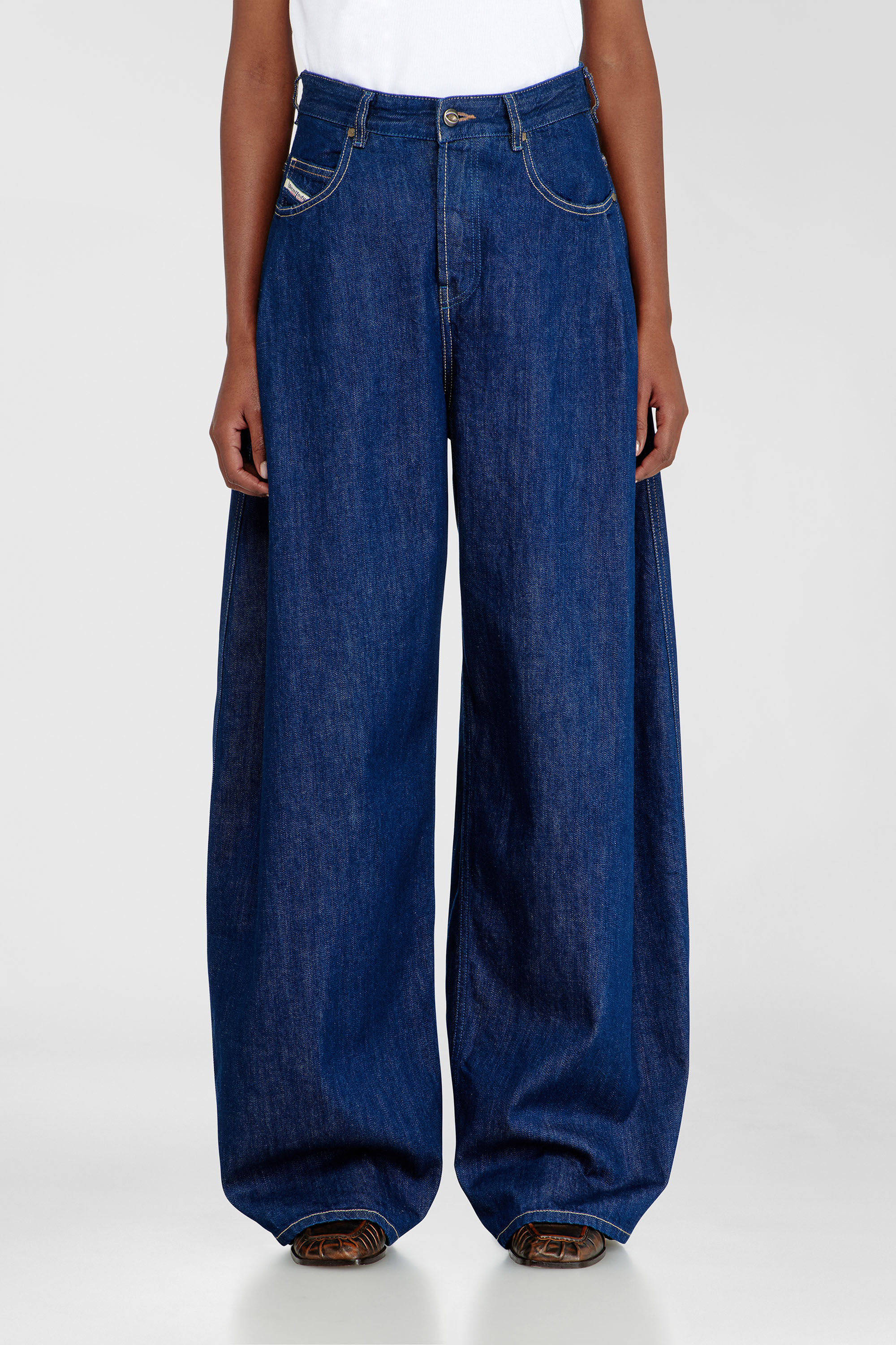 Diesel - Woman's Relaxed Jeans 1987 D-Khelz 09Q09, Dark Blue - 4