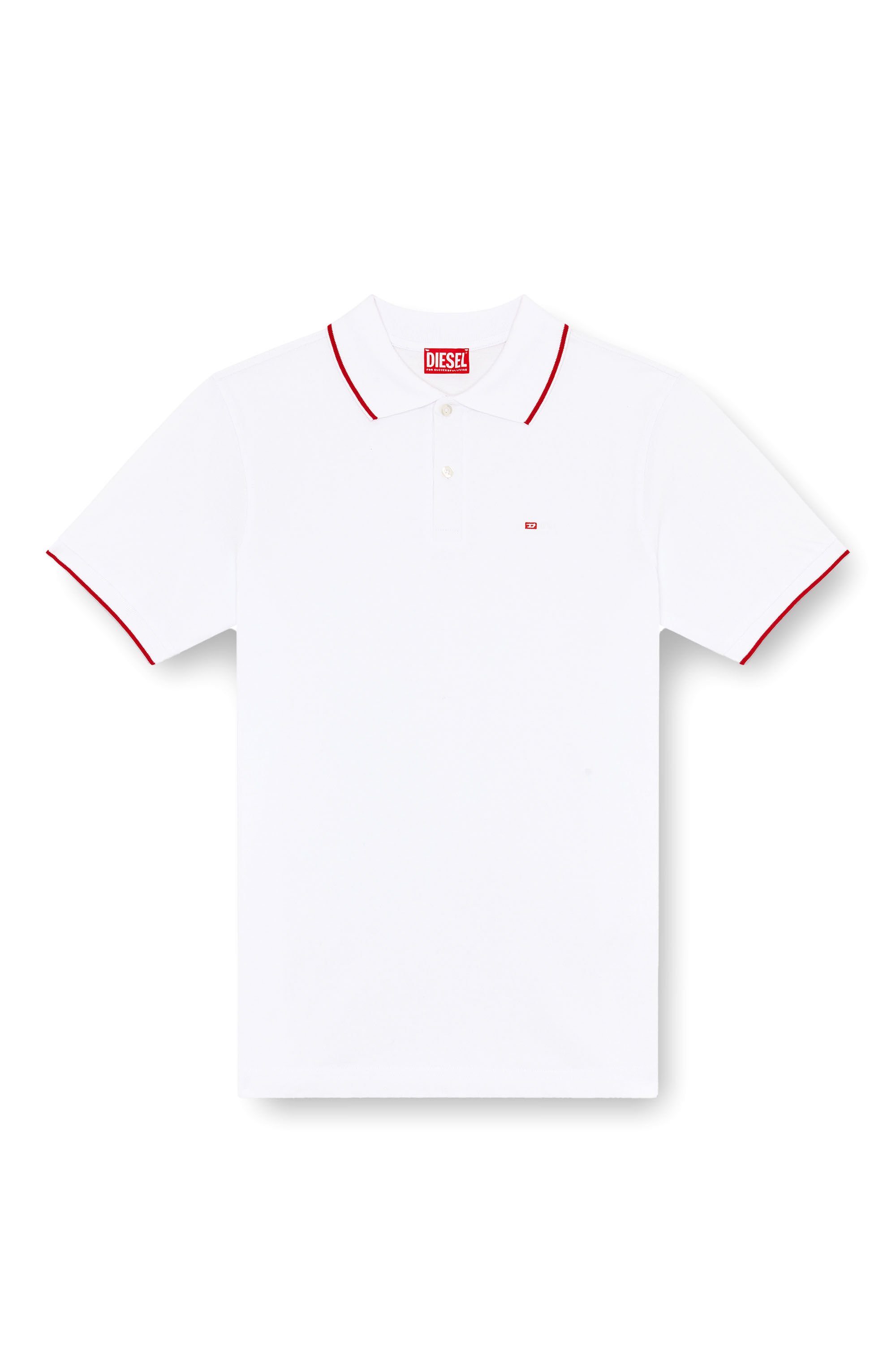 Diesel - T-FERRY-MICRODIV, Man's Polo shirt with micro Diesel embroidery in White - 2