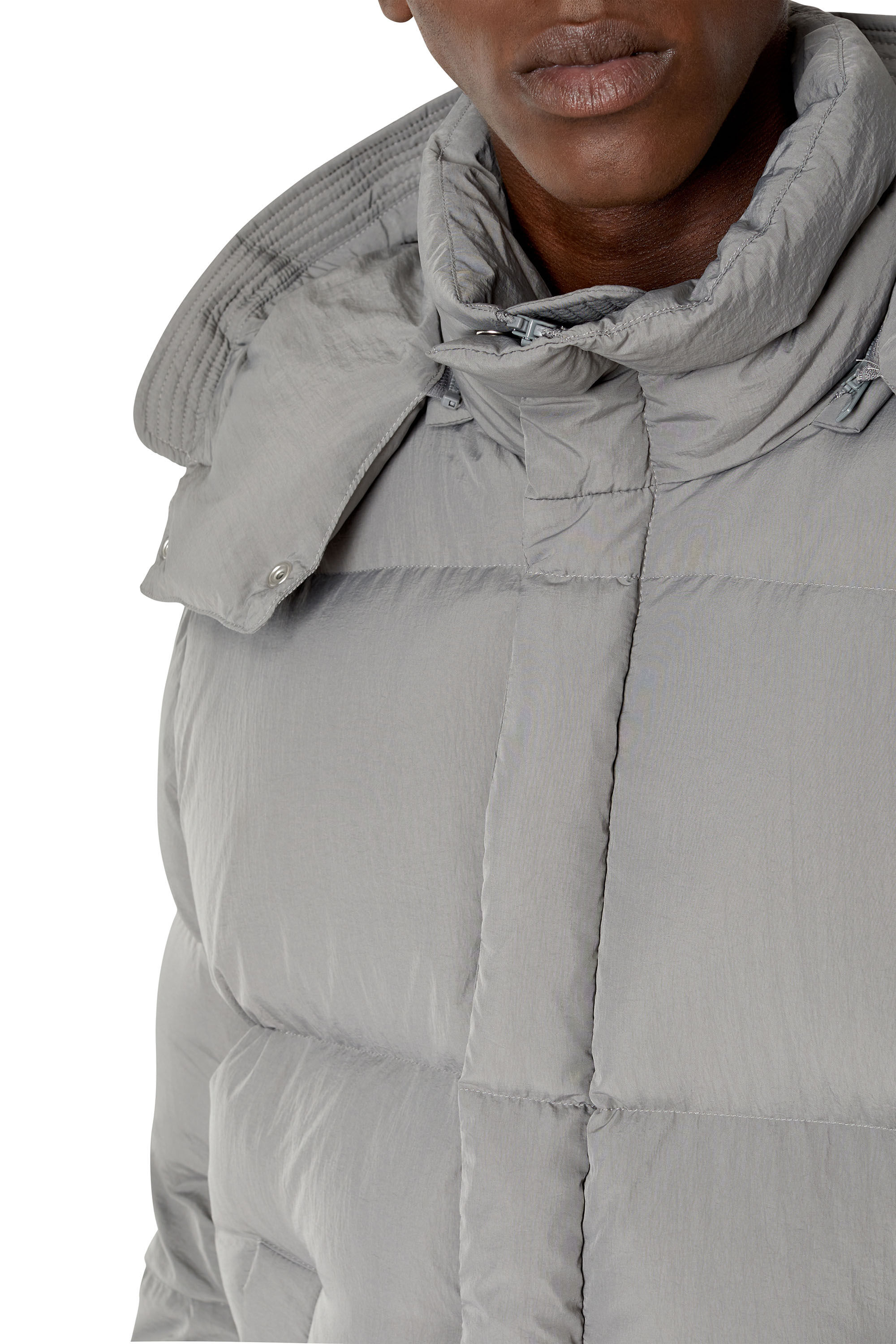 Diesel - W-ROLF-NW, Man's Polygiene ViralOff® real down jacket in Grey - 6