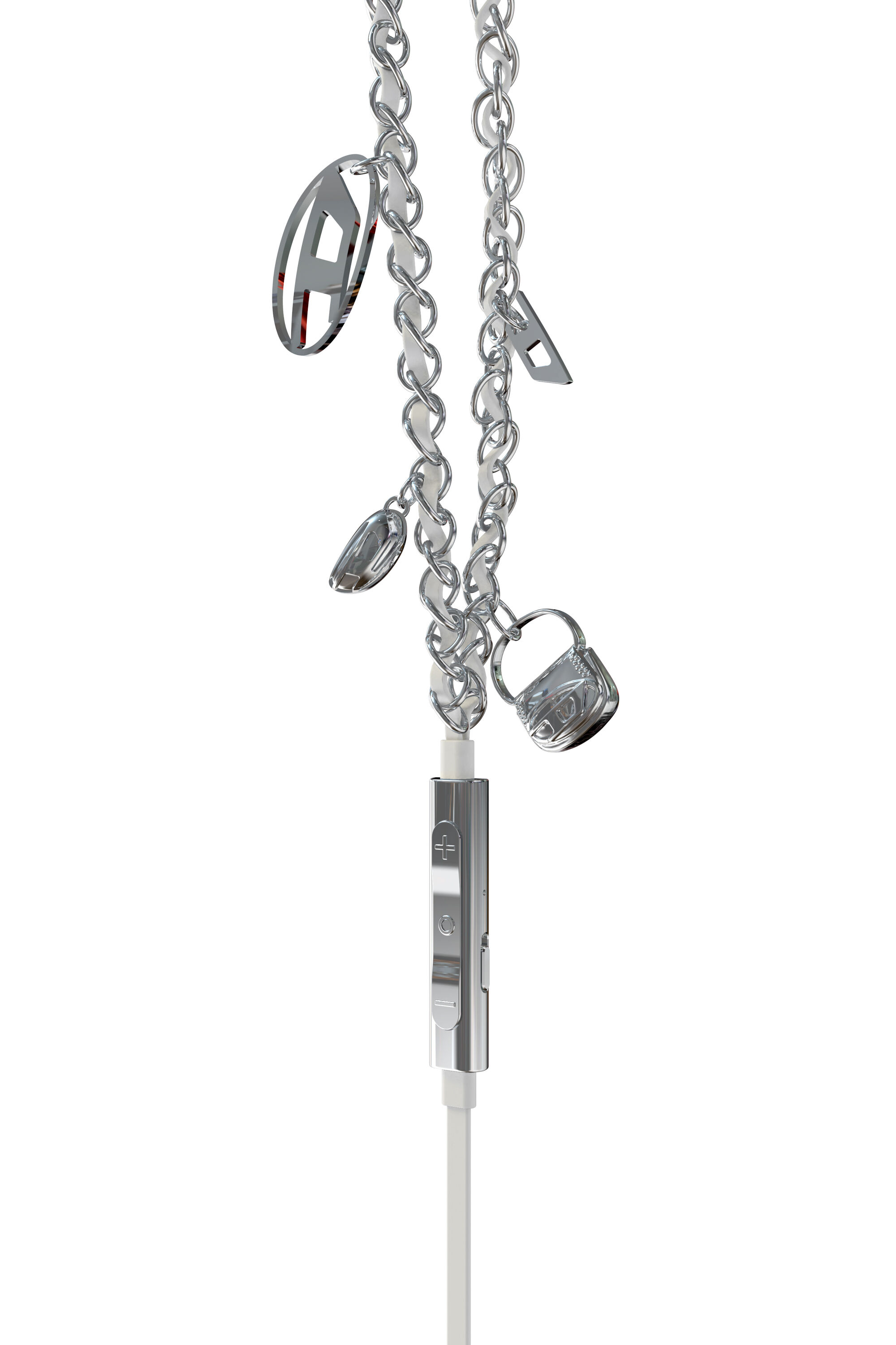 【19時なったので値引きしました】DIESEL Wired Earbuds Women's Wired Earbuds and charms | Silver | Diesel
