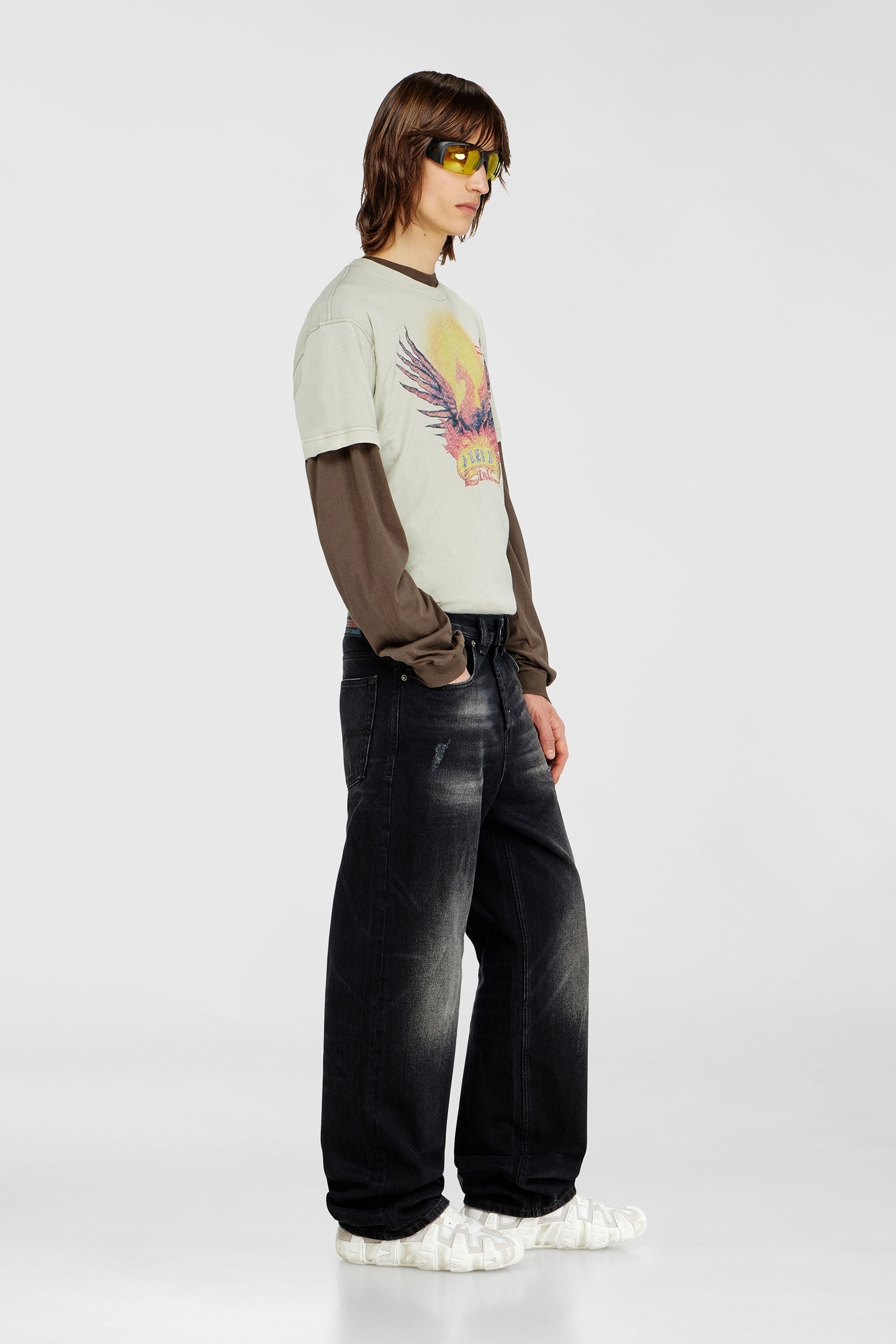 Diesel - Man's Relaxed Jeans 2001 D-Macro 0BEBB, Black - 2