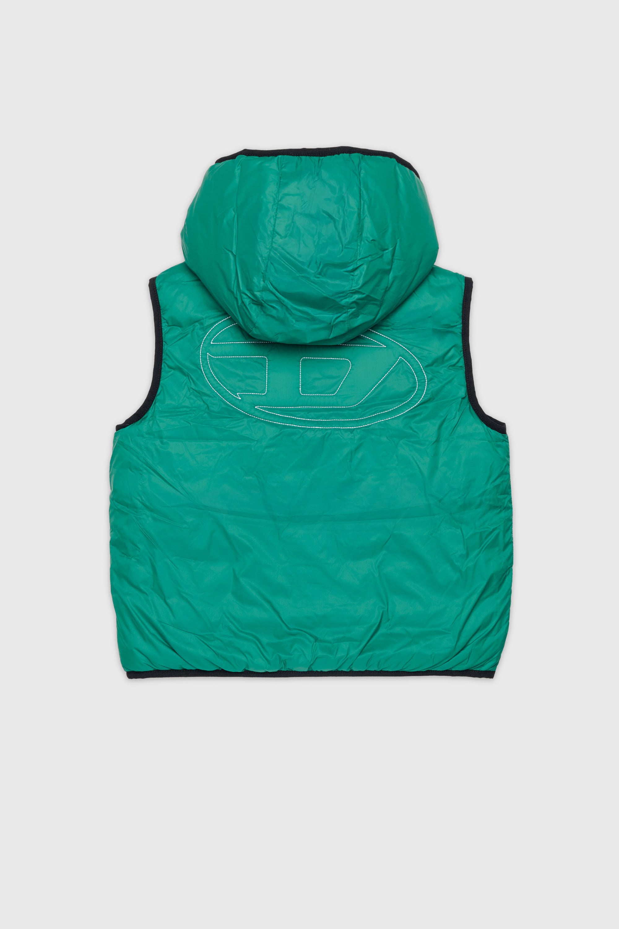 Diesel - JOSIP, Unisex's Hooded vest in padded nylon in Green - 2