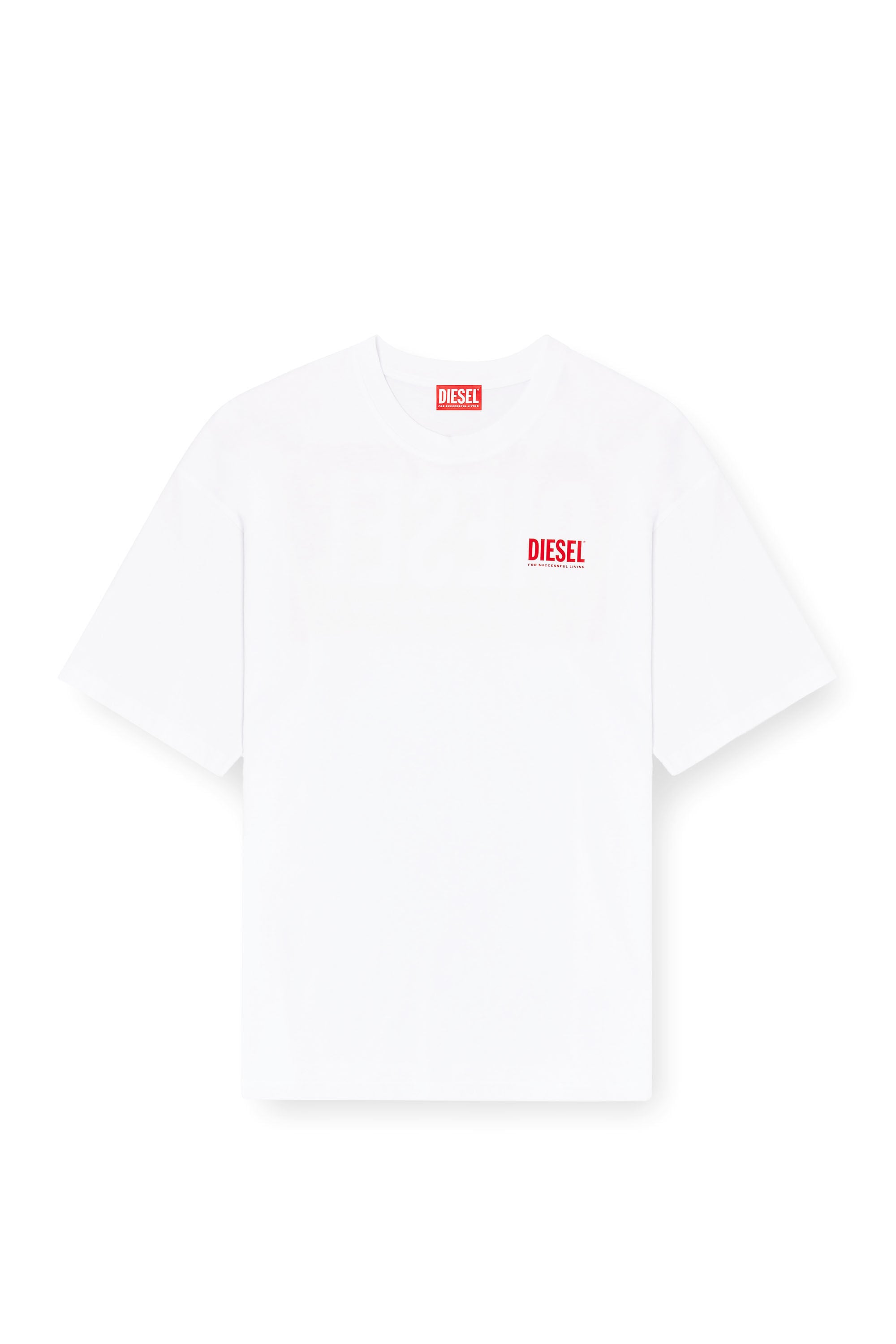 Diesel - T-BOXT-BISK, Man's Cotton T-shirt with Diesel Biscotto print in White - 2