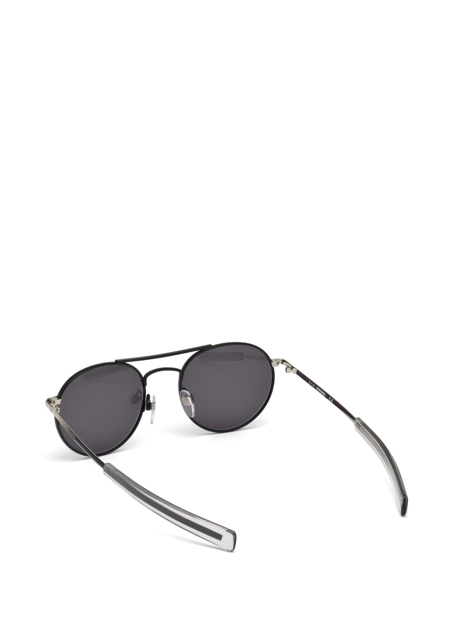 Diesel - DL0220, Man's Round shape eyewear with thin temples in Black - 2