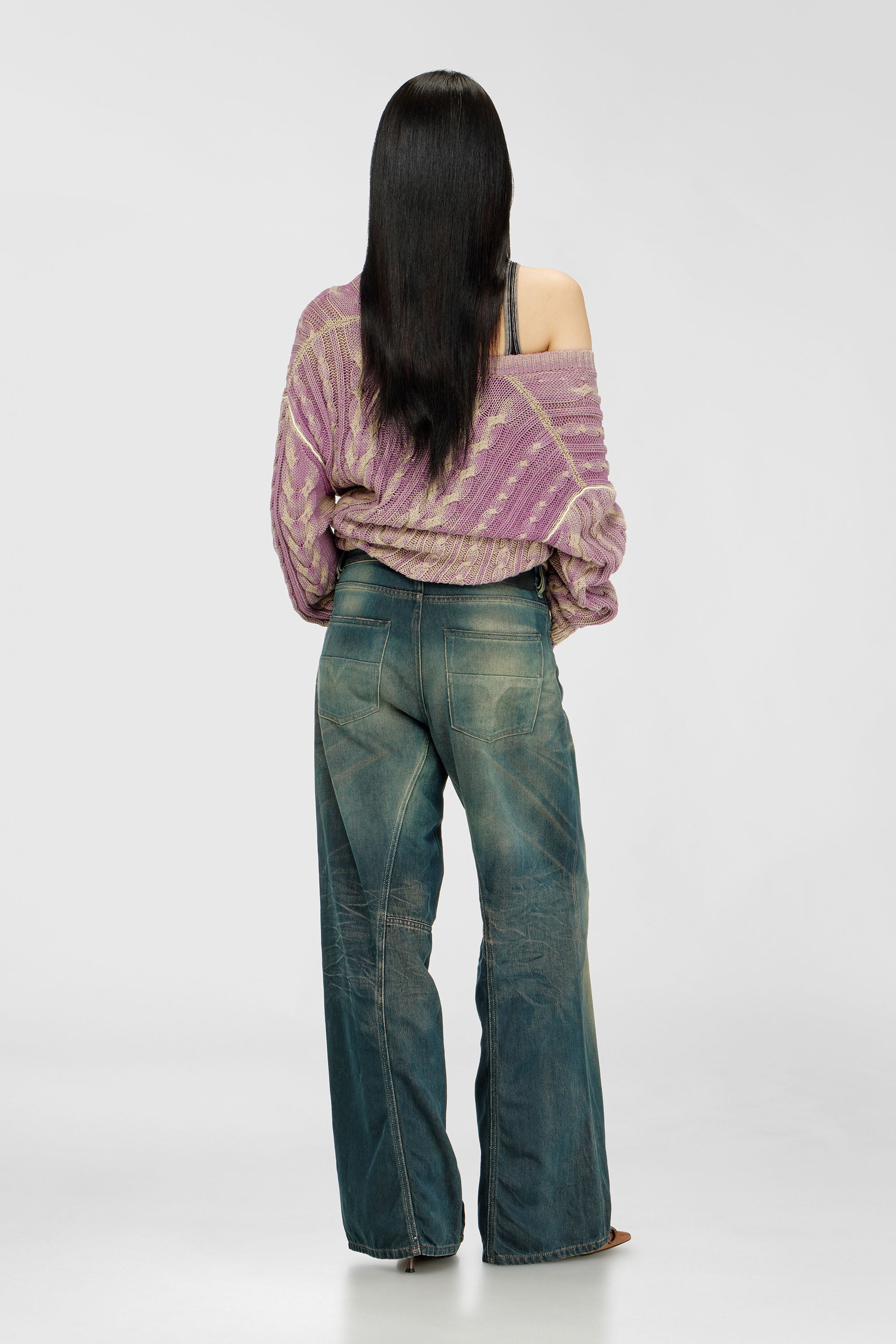 Diesel - Woman's Relaxed Jeans 1996 D-Sire 09P85, Dark Blue - 3