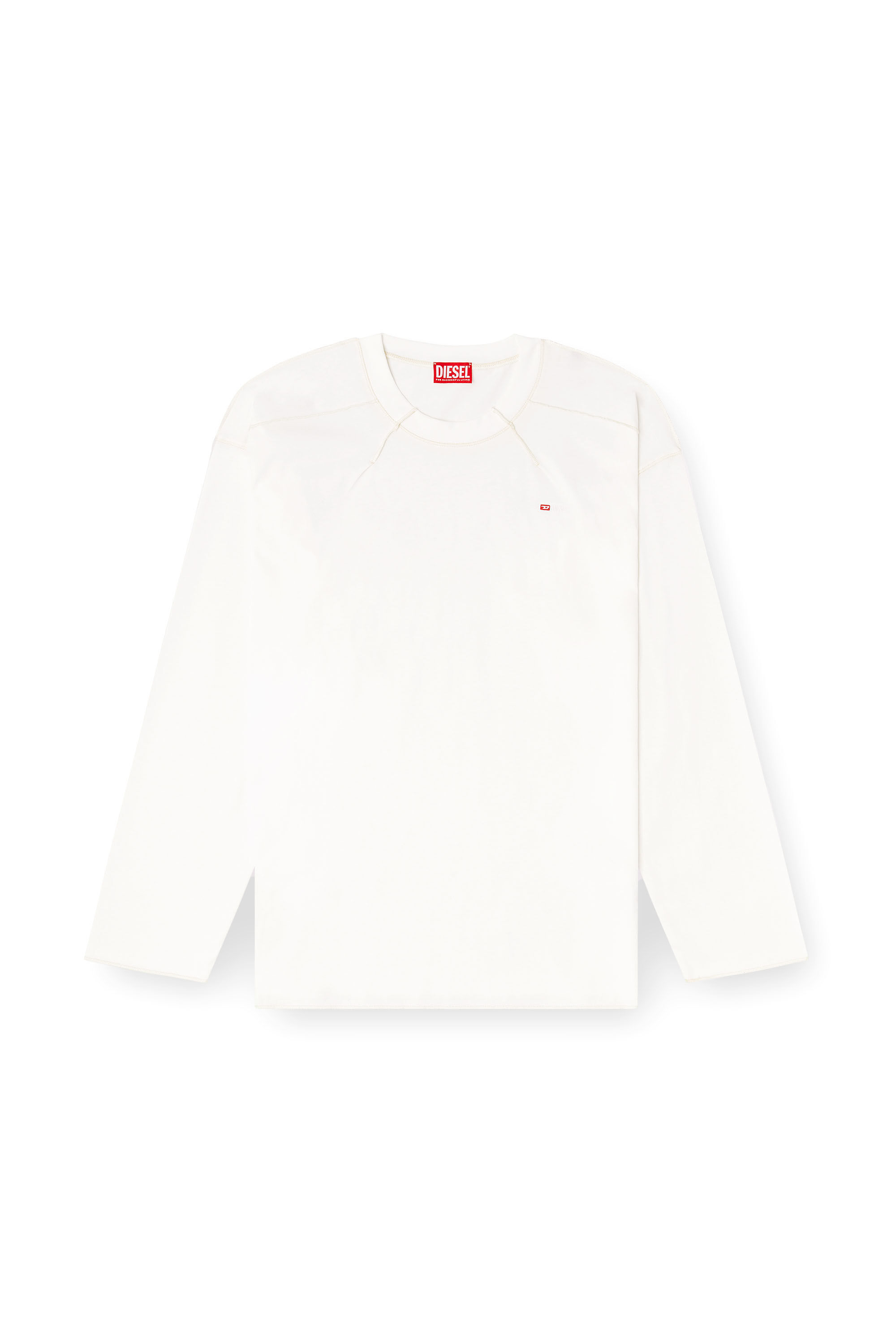 Diesel - T-CRAHOR-BOXT-LS-T1, Man's Cotton T-shirt in White - 2