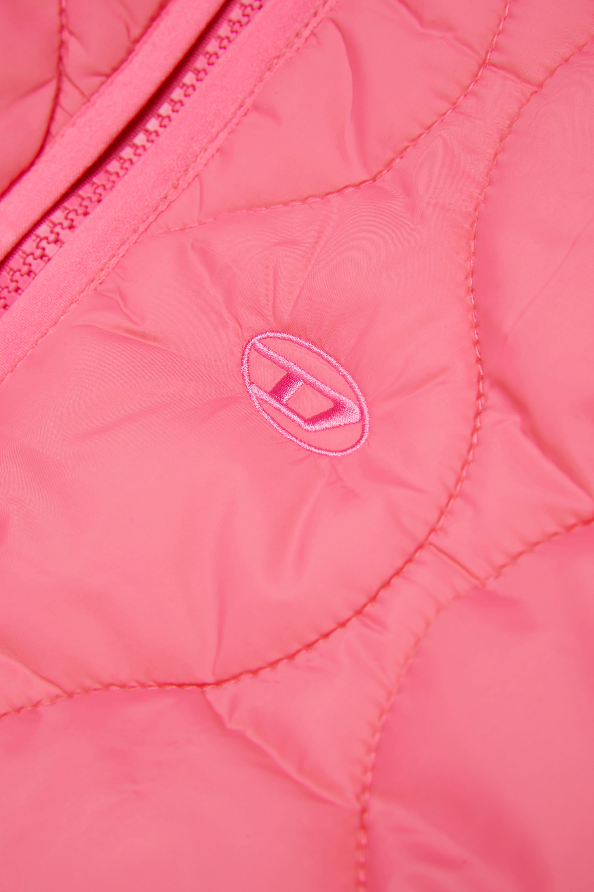 Diesel - JPOP, Woman's Liner jacket in quilted nylon in Pink - 4