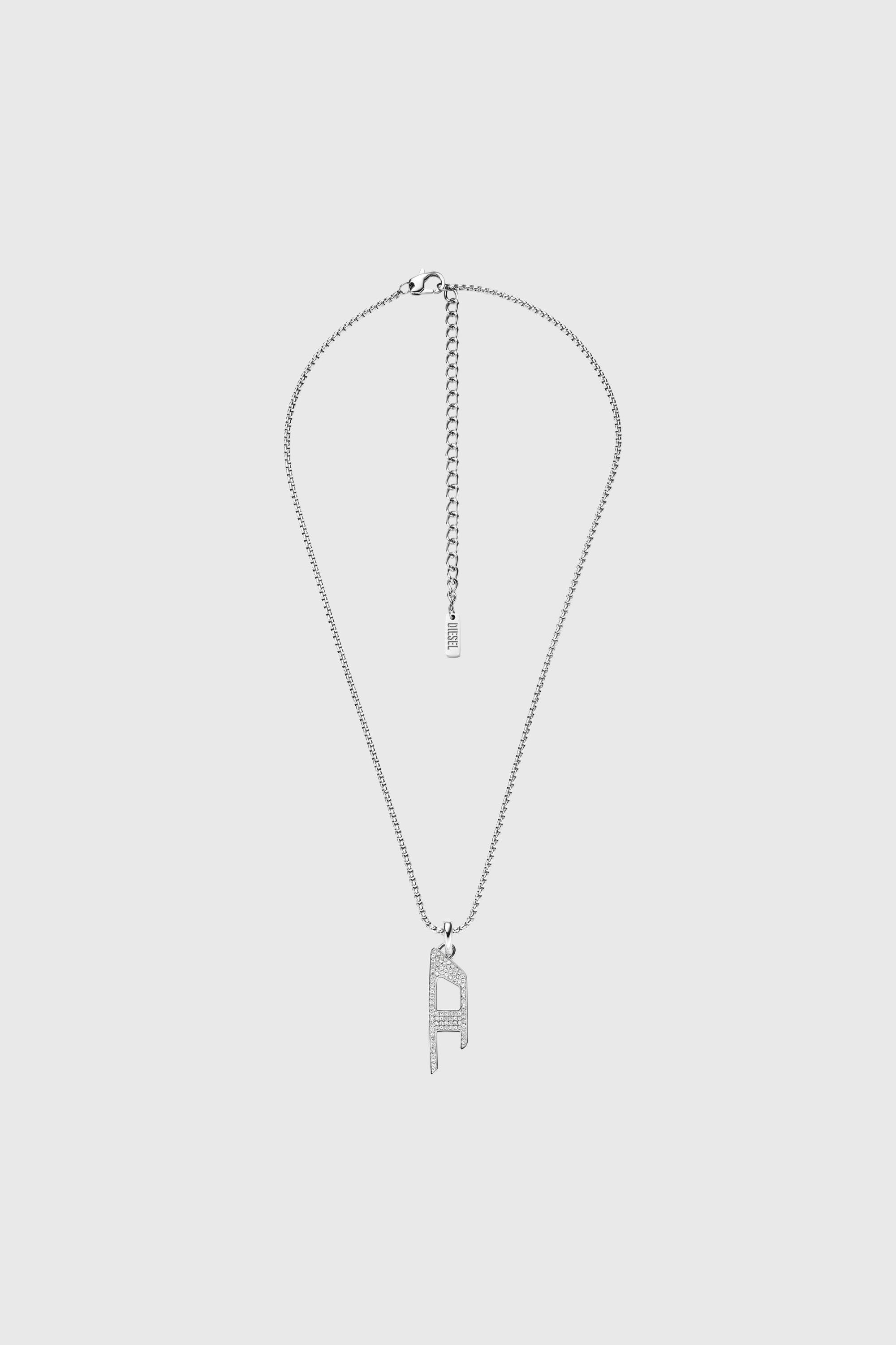Diesel - DX1624040 JEWELLERY, Unisex's Stainless steel glitz pendant necklace in Silver - 1