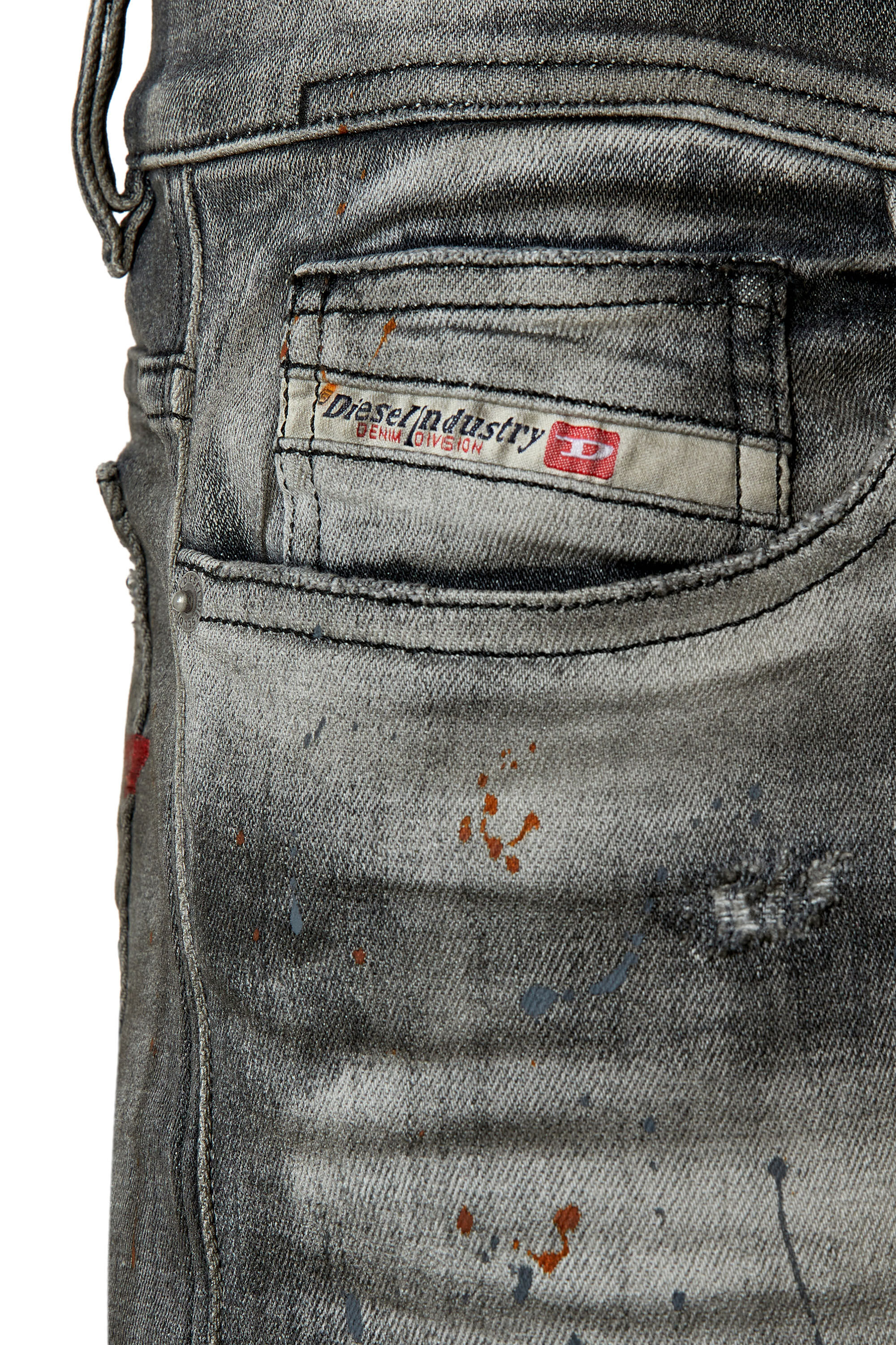 Diesel - 1983 D-Amny 09E70 Skinny Jeans, Black/Dark grey - Image 5