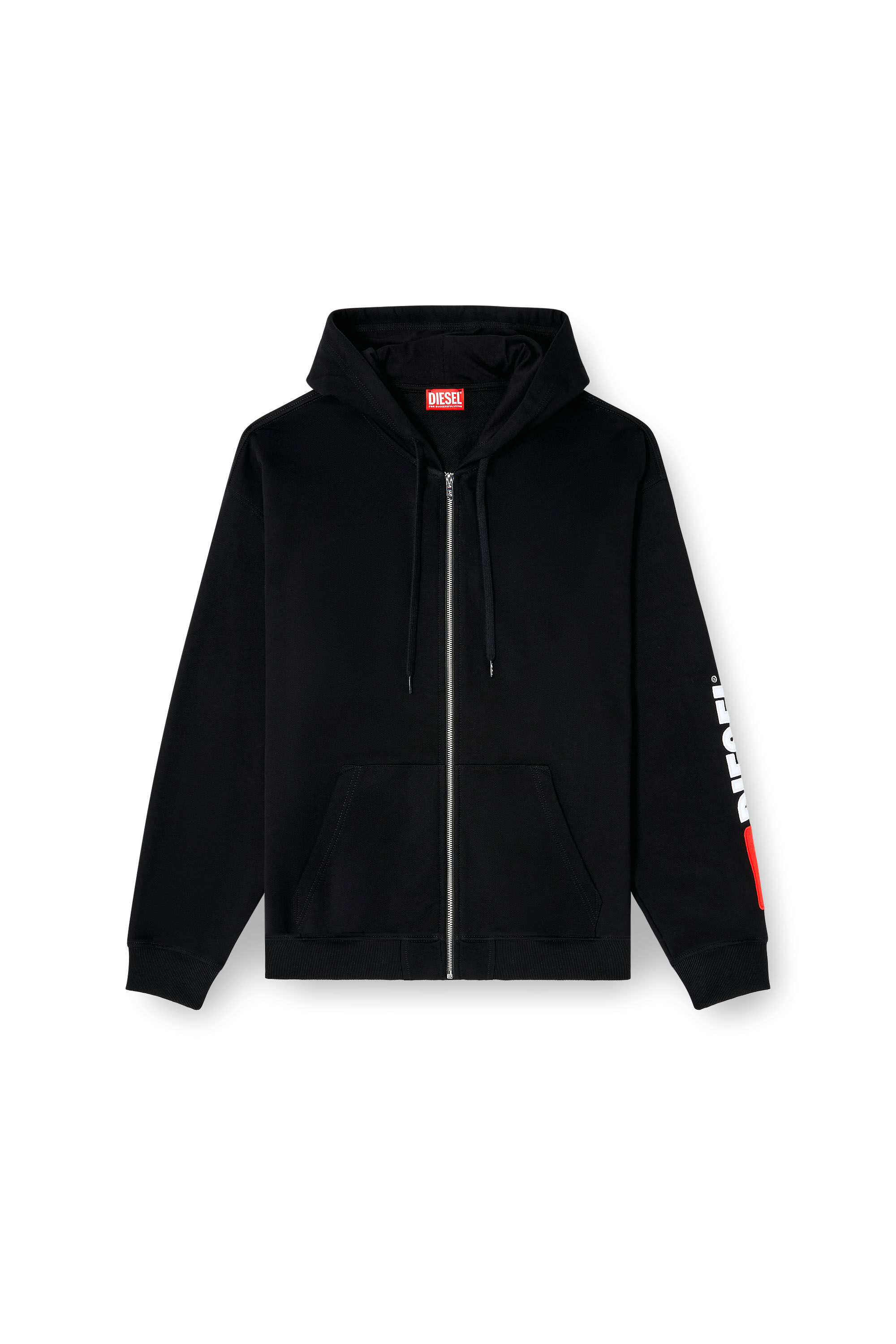 Diesel - S-BOXT-ZIP-HOOD-DIV, Man's Hoodie with logo patch embroidery in null - 2