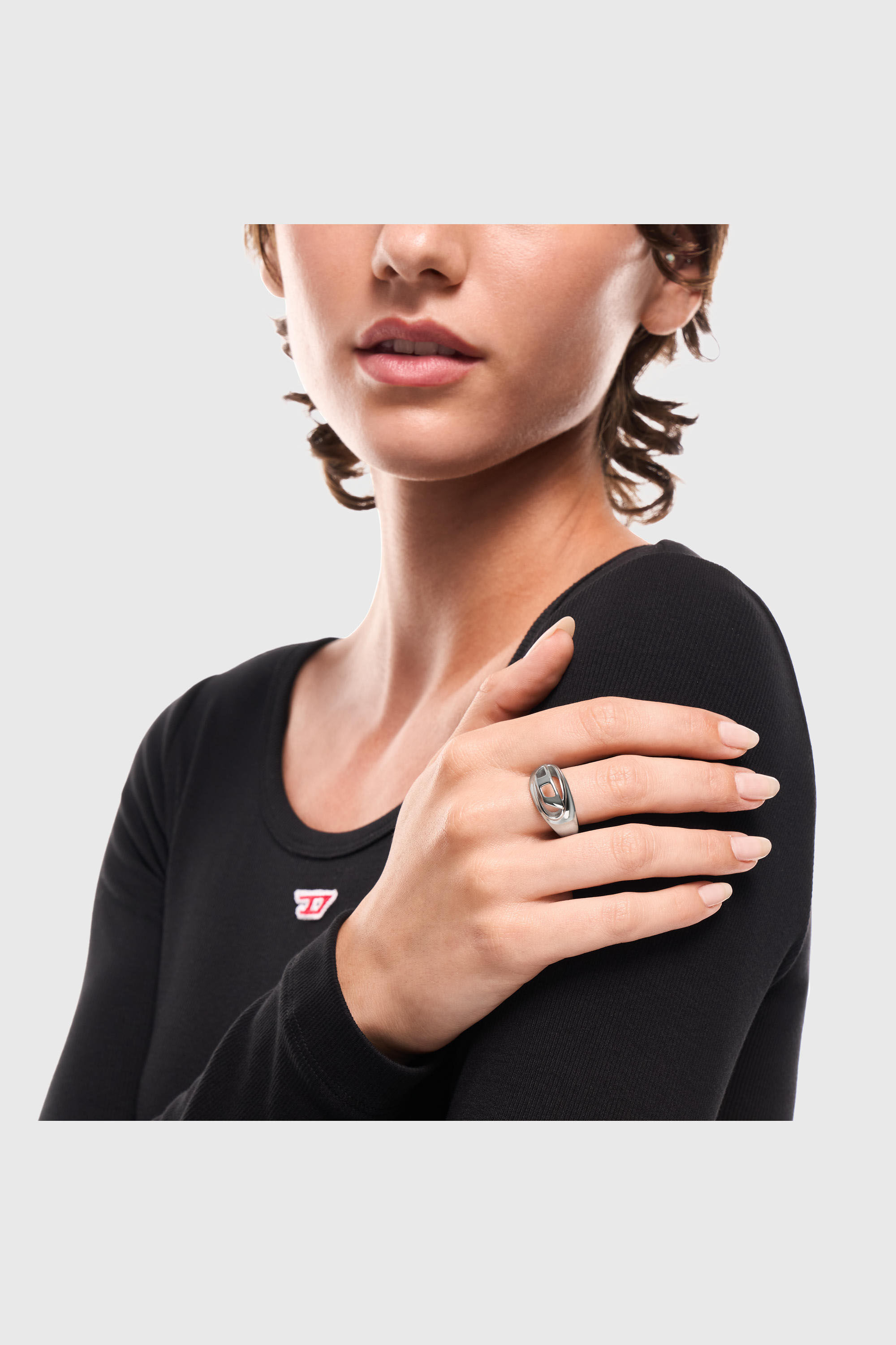 Diesel - DX1715040, Unisex's Stainless Steel Band Ring in Silver - 4
