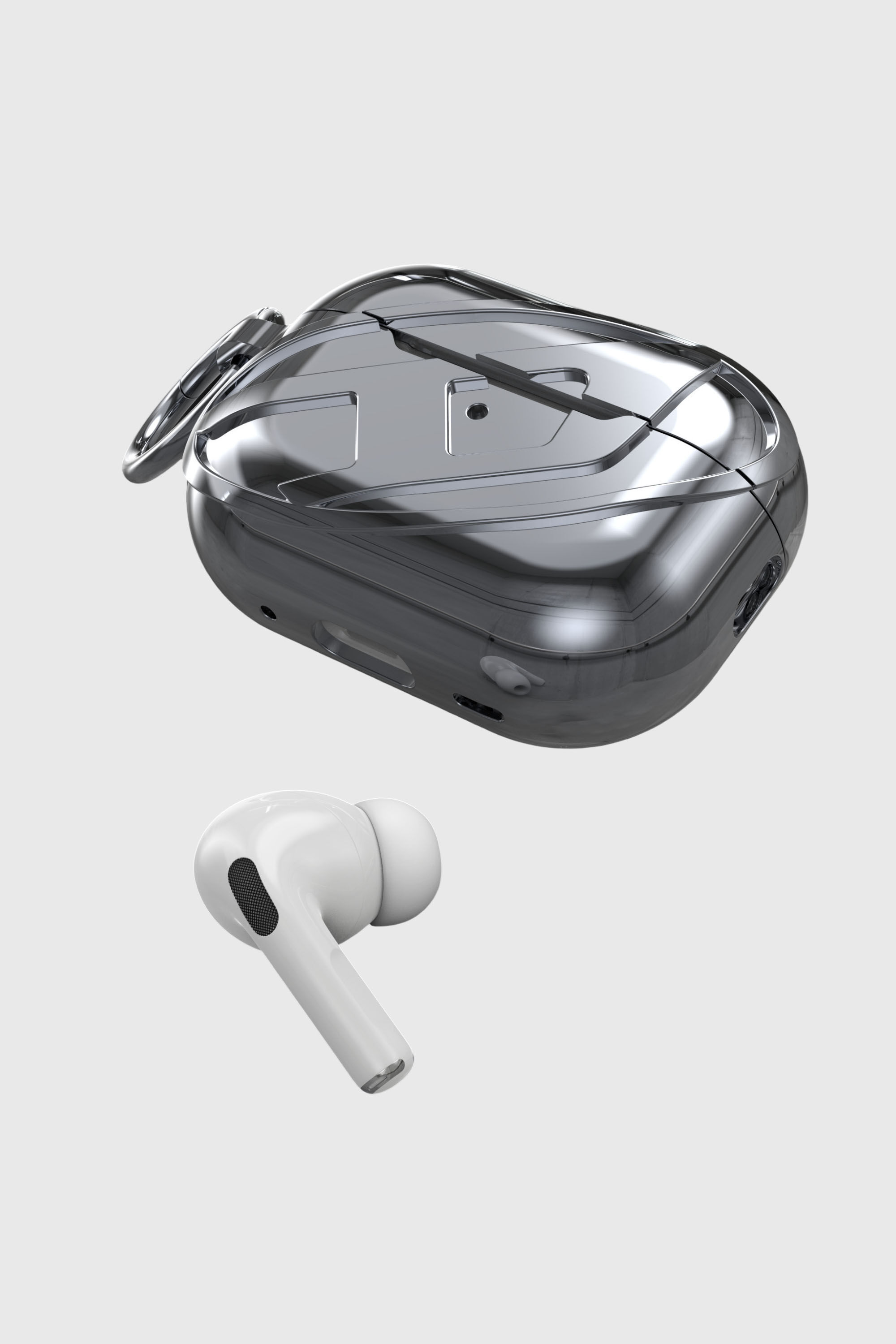 Diesel - 60274 MOULDED CASE, Unisex's Airpods Case Airpods Pro / Pro 2 in Grey - 4