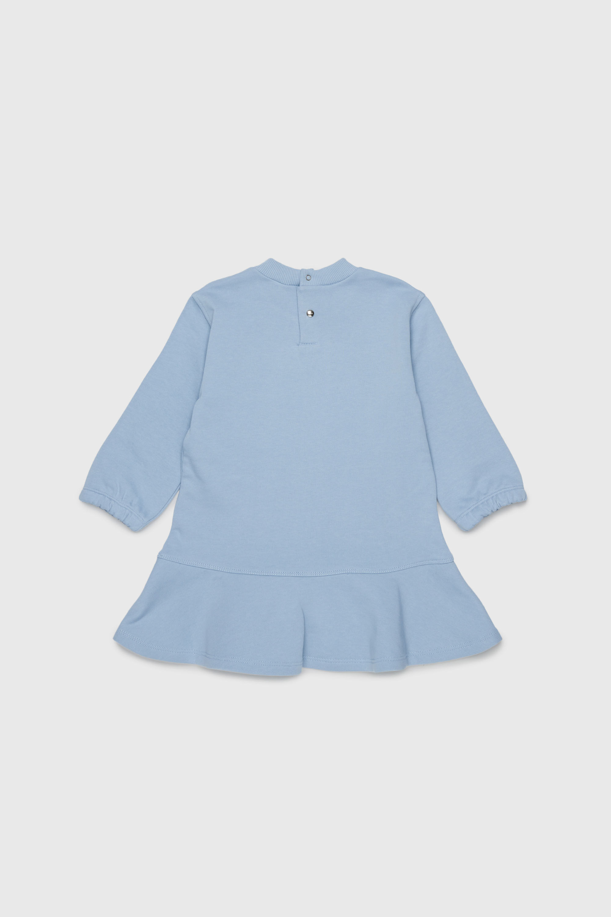 Diesel - DFUMB, Woman's Sweatshirt dress with ruffled hem in Light Blue - 2