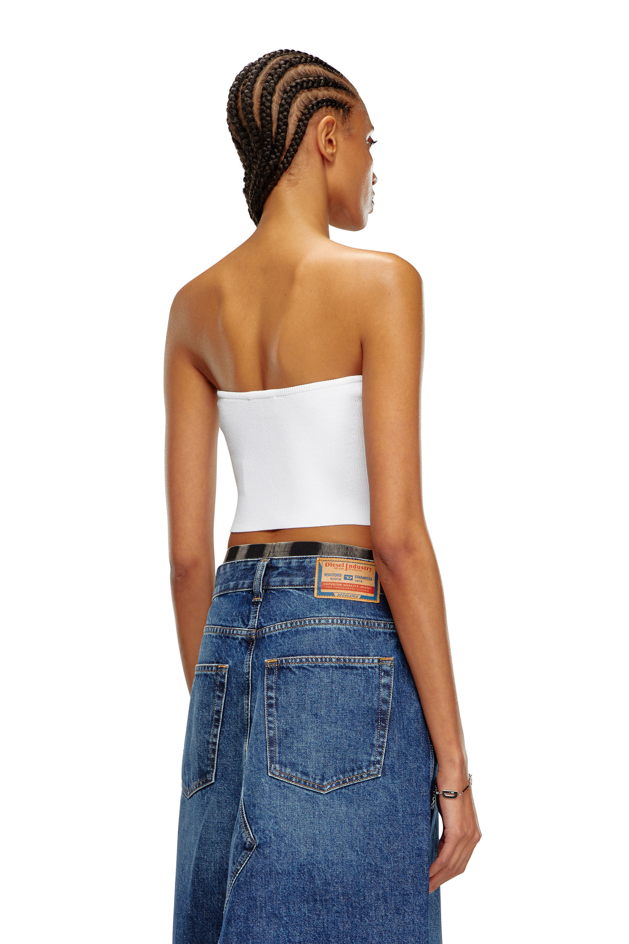 Women's Tube top with logo plaque | White | Diesel