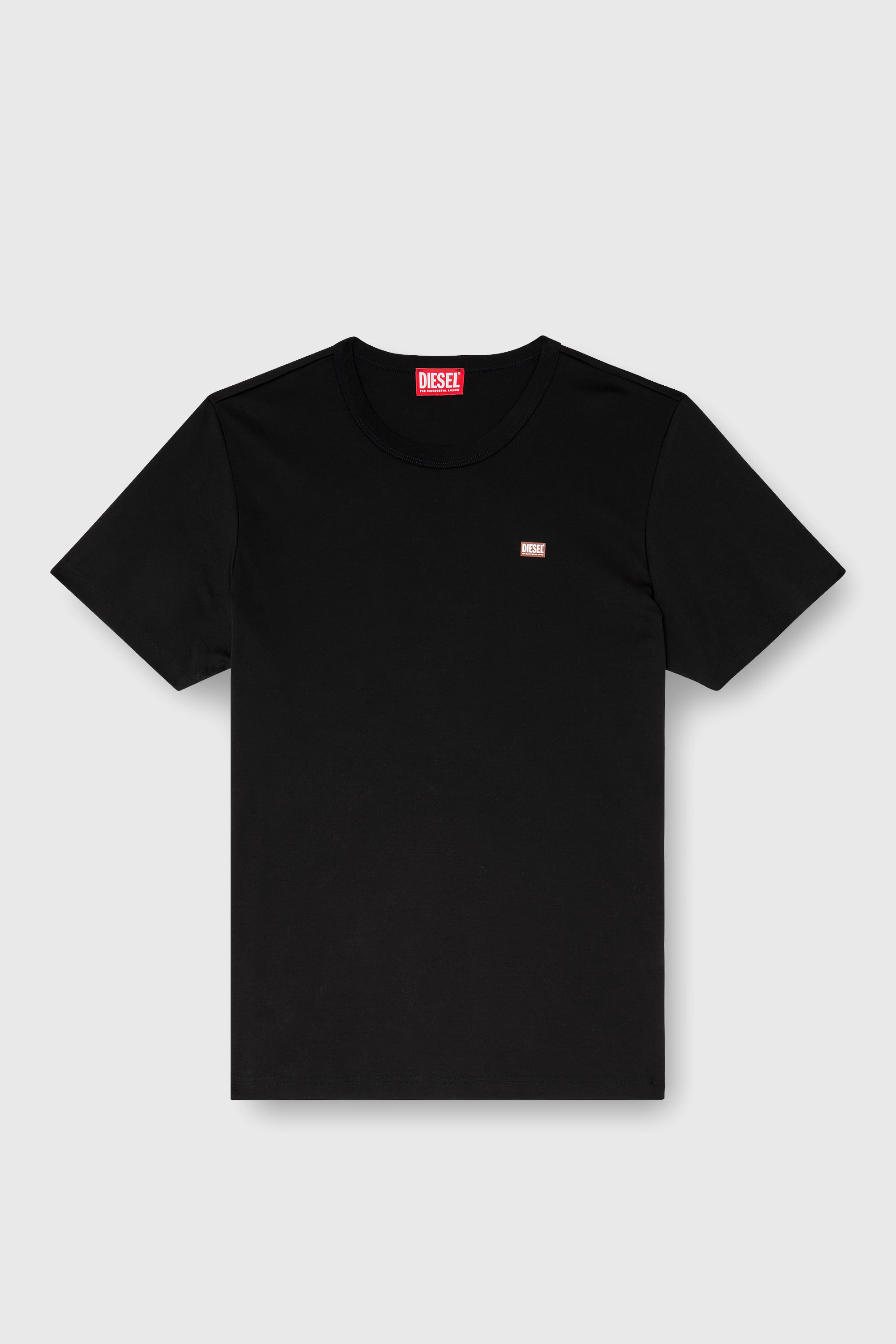 Diesel - T-MIEGOR-K77, Man's T-shirt in mercerised cotton with mini logo in Black - 2