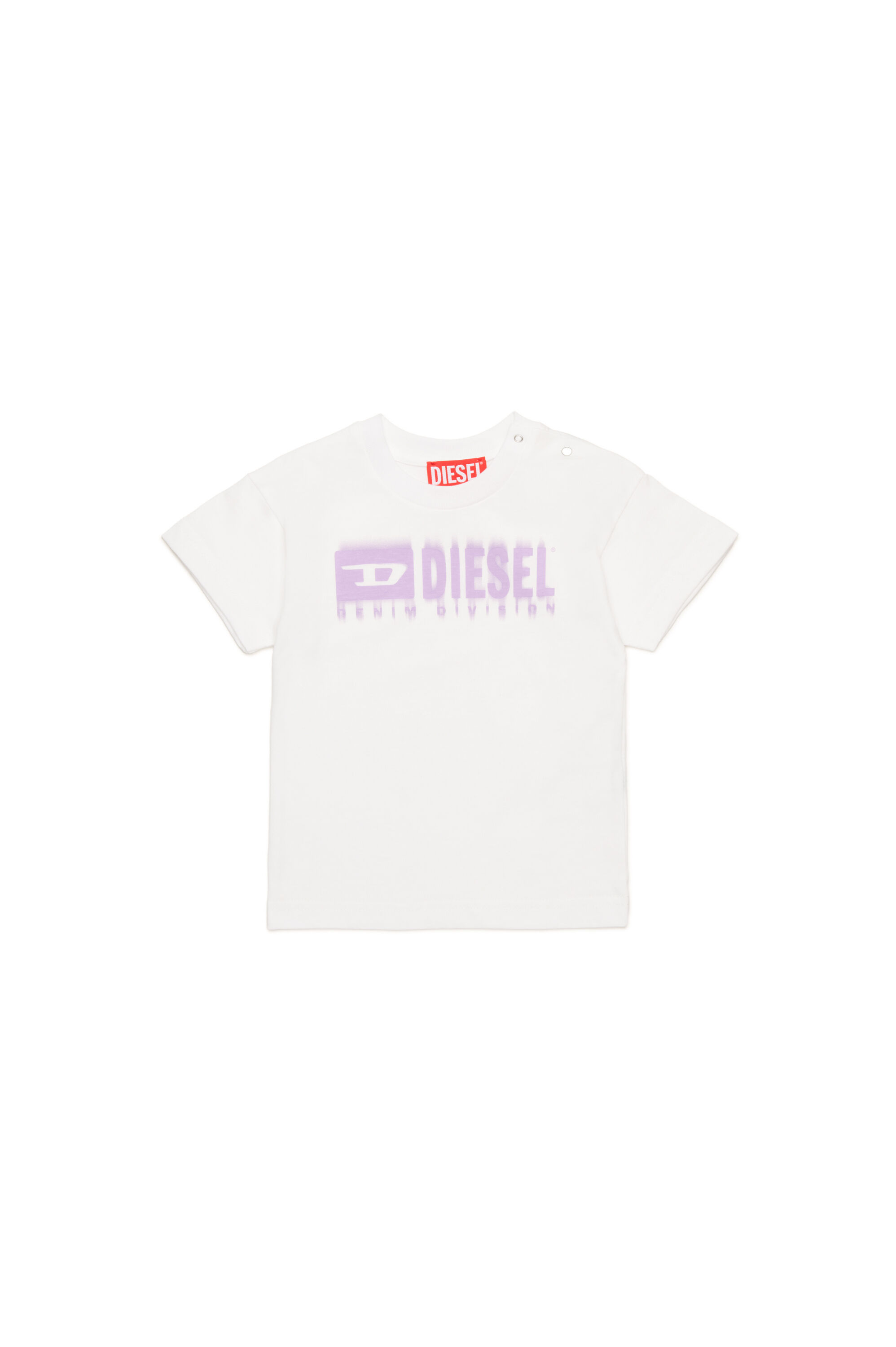 Diesel - TDIEGORL6MAB, Unisex's T-shirt with smudged logo in White - 1