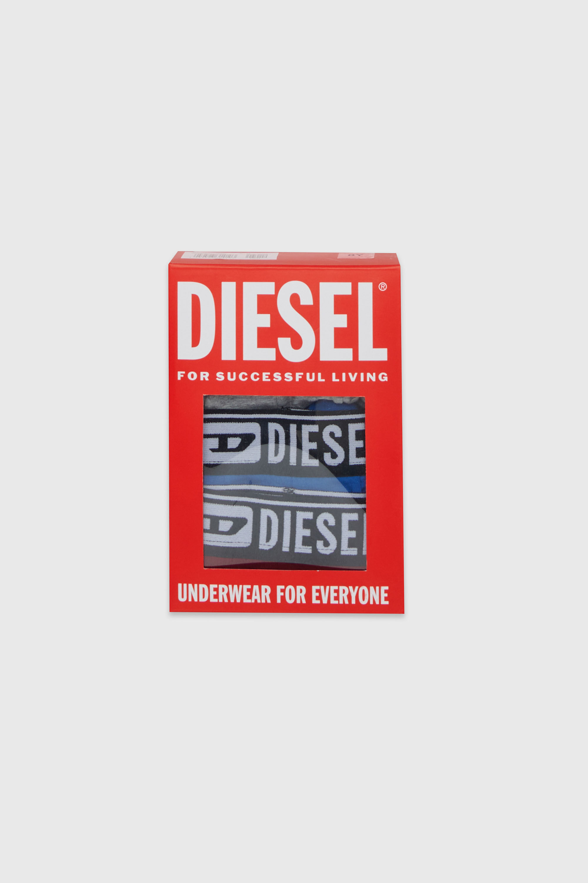Diesel - UM-UGINTRIPACK-DD, Man's 3-pack boxer briefs in stretch cotton in Grey/Red - 3